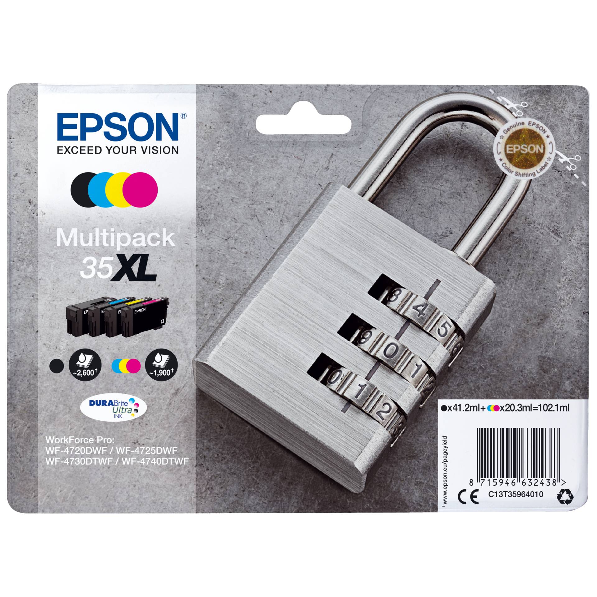 Epson DURABrite Ultra Multipack (4 colors) 35 XL T 3596