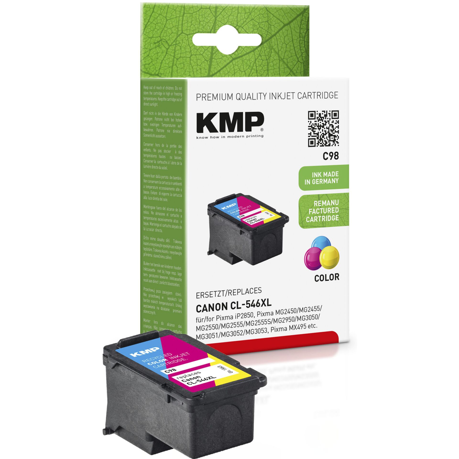 KMP C98 ink cartridge color compatible with Canon CL-546 XL