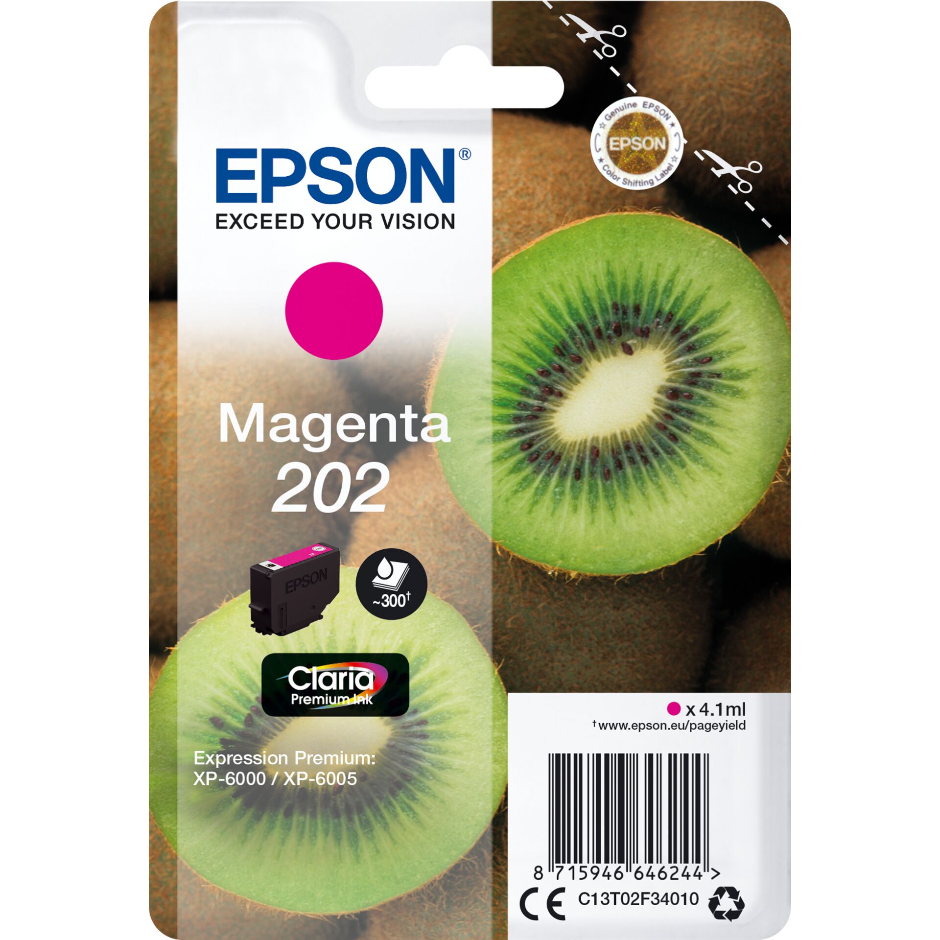 Epson ink cartridge magenta Claria Premium 202 T 02F3