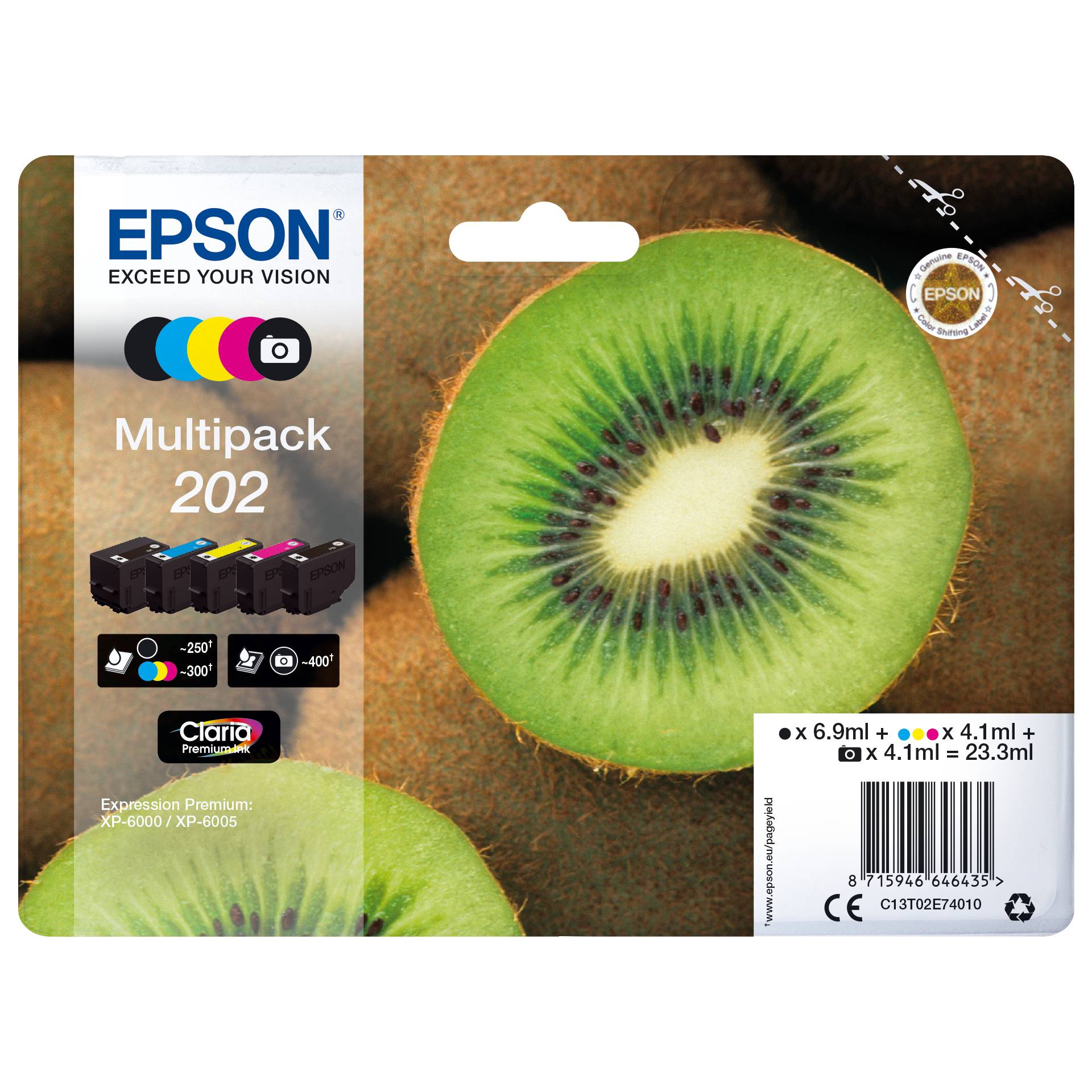 Epson Multipack Claria Premium T 202 BK/PB/C/M/Y T 02E7