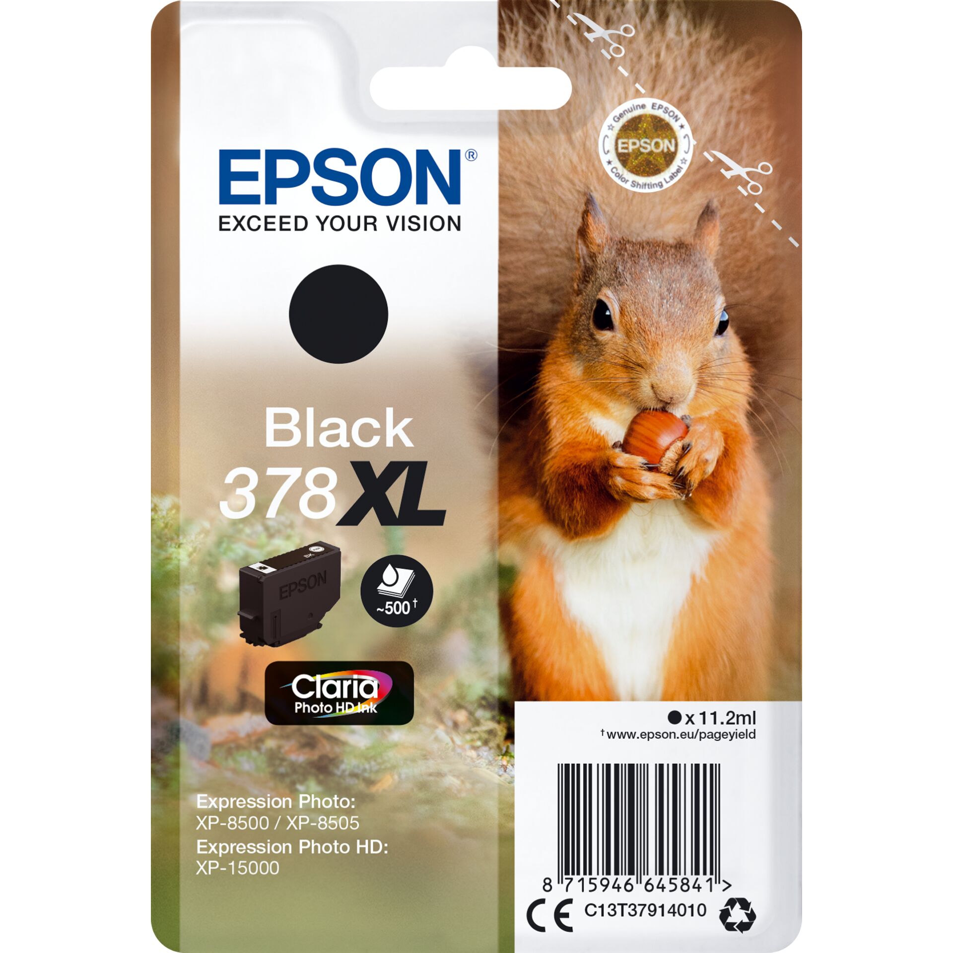 Epson ink cartridge black Claria Photo HD 378 XL T 3791