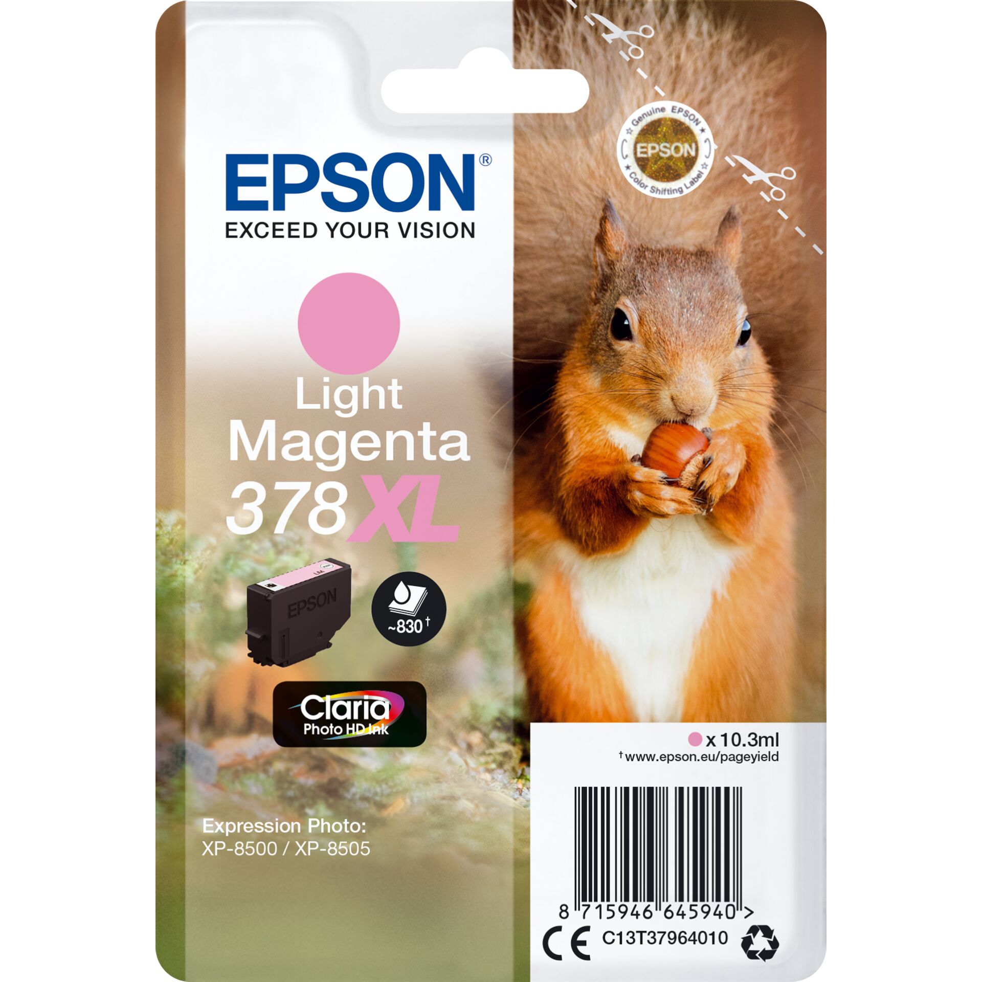 Epson ink cartridge 378 XL light magenta Claria Photo HD T 3796