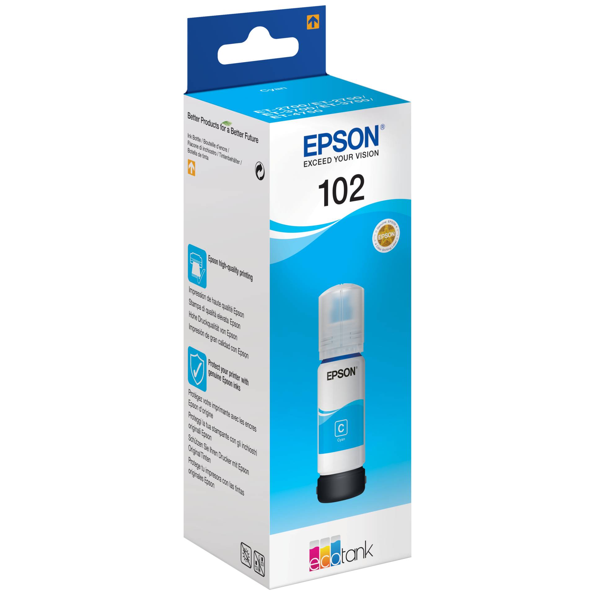 Epson EcoTank cyan T 102 70 ml T 03R2