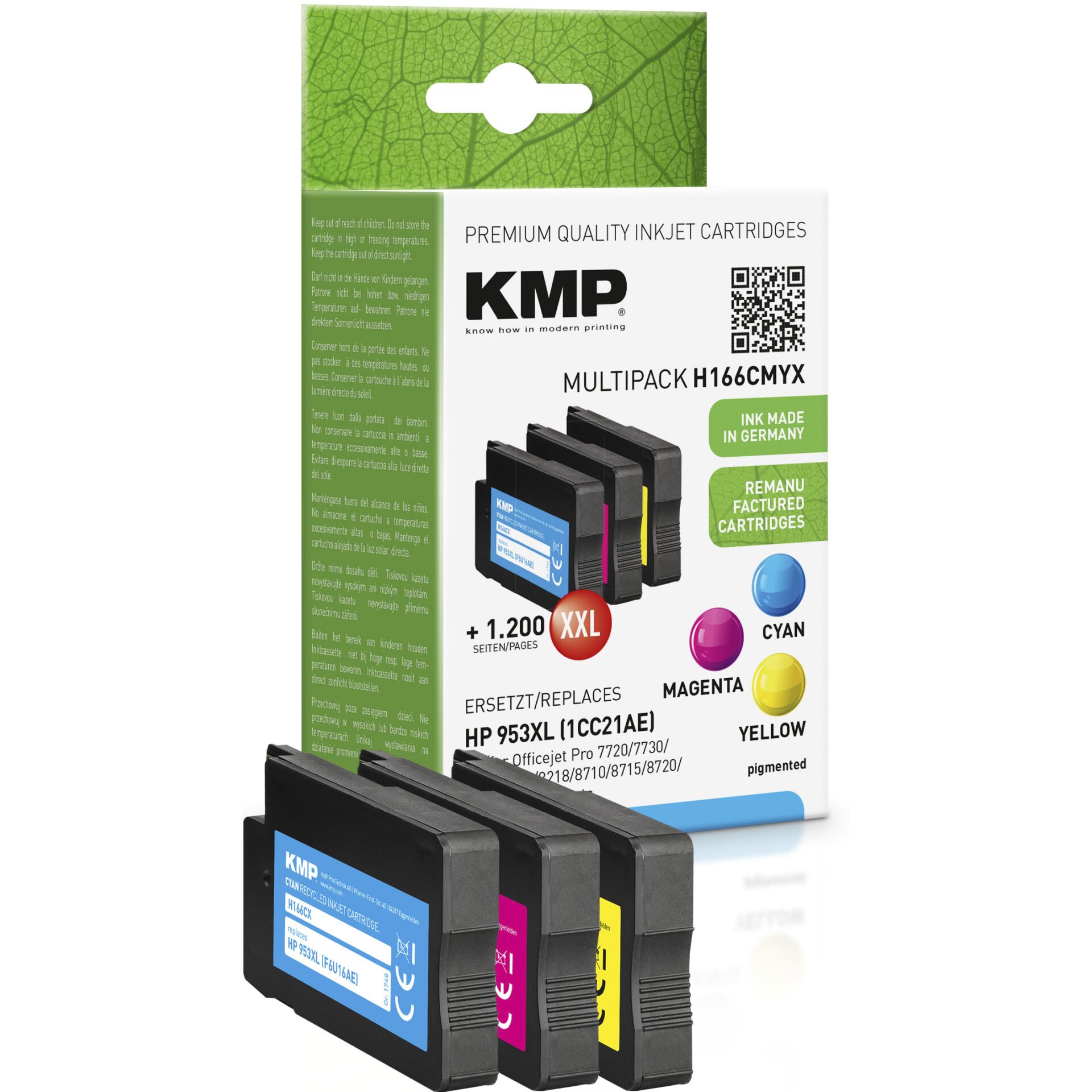 KMP H166CMYX Multipack C/M/Y compatible with HP 953 XL