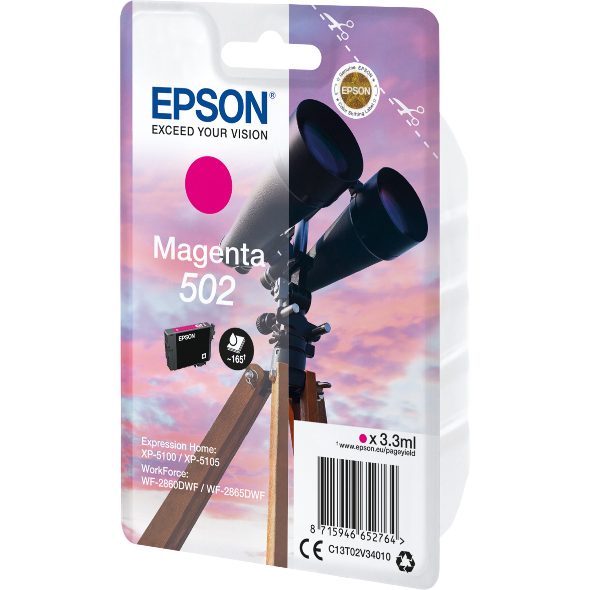 Epson ink cartridge magenta 502 T 02V3