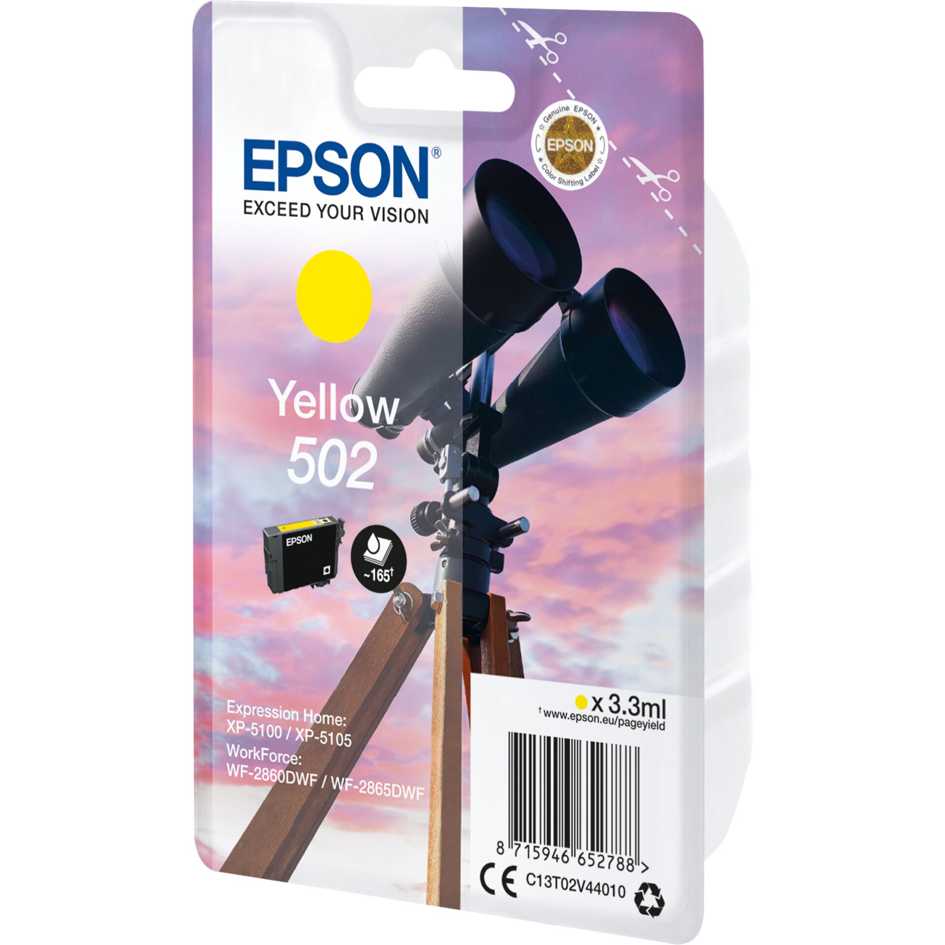 Epson ink cartridge yellow 502 T 02V4