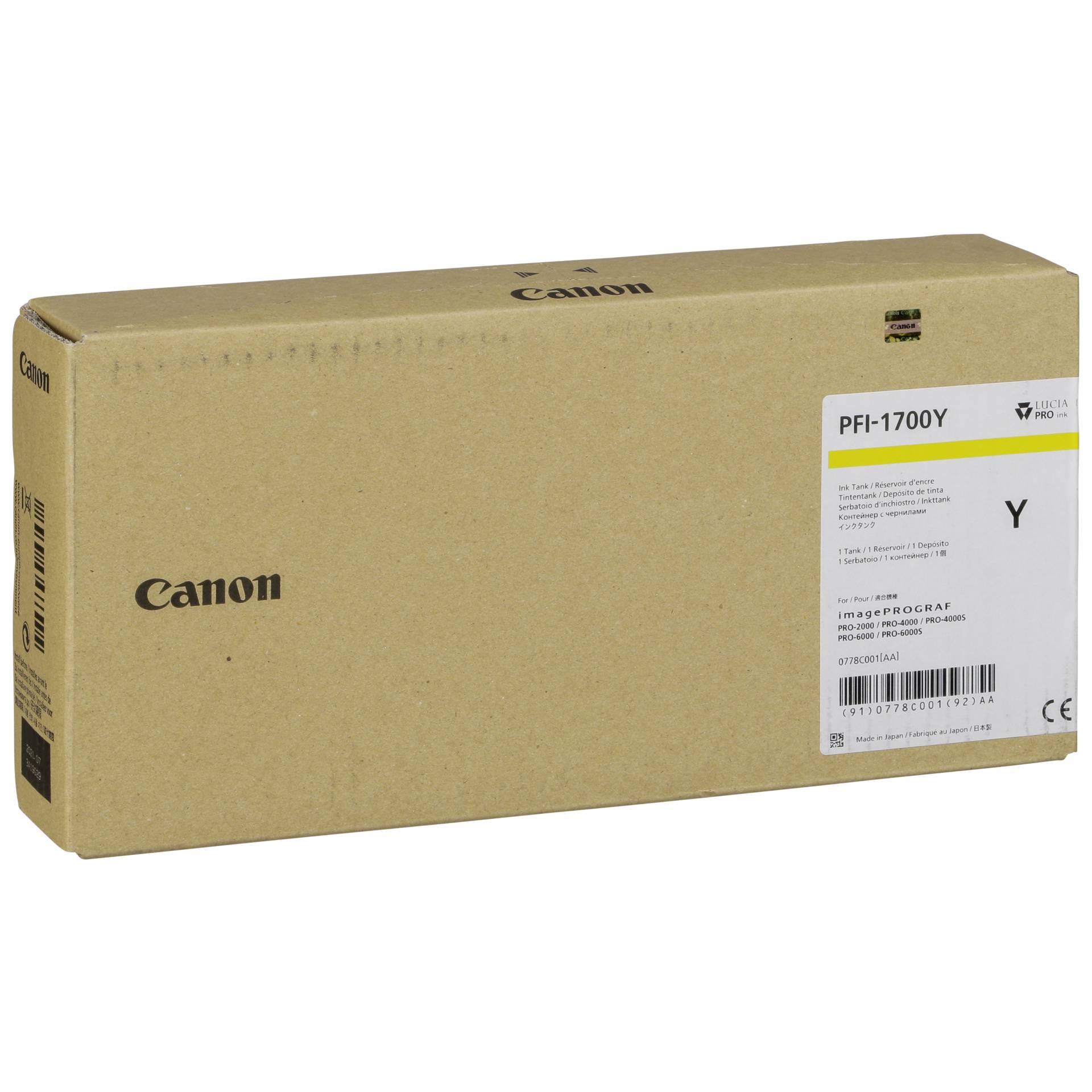 Canon PFI-1700 ink yellow 700 ml