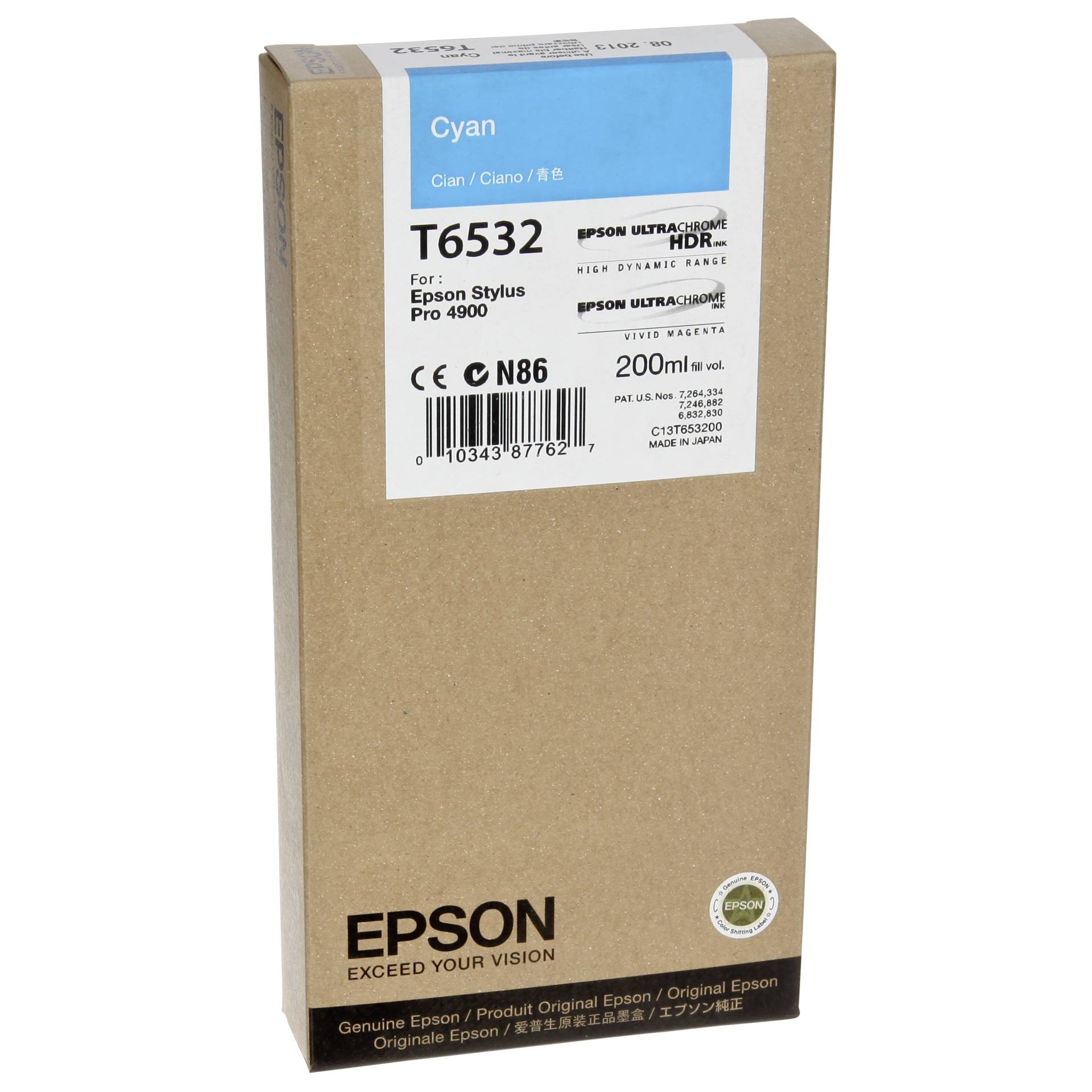 Epson ink cartridge cyan T 653 200 ml T 6532