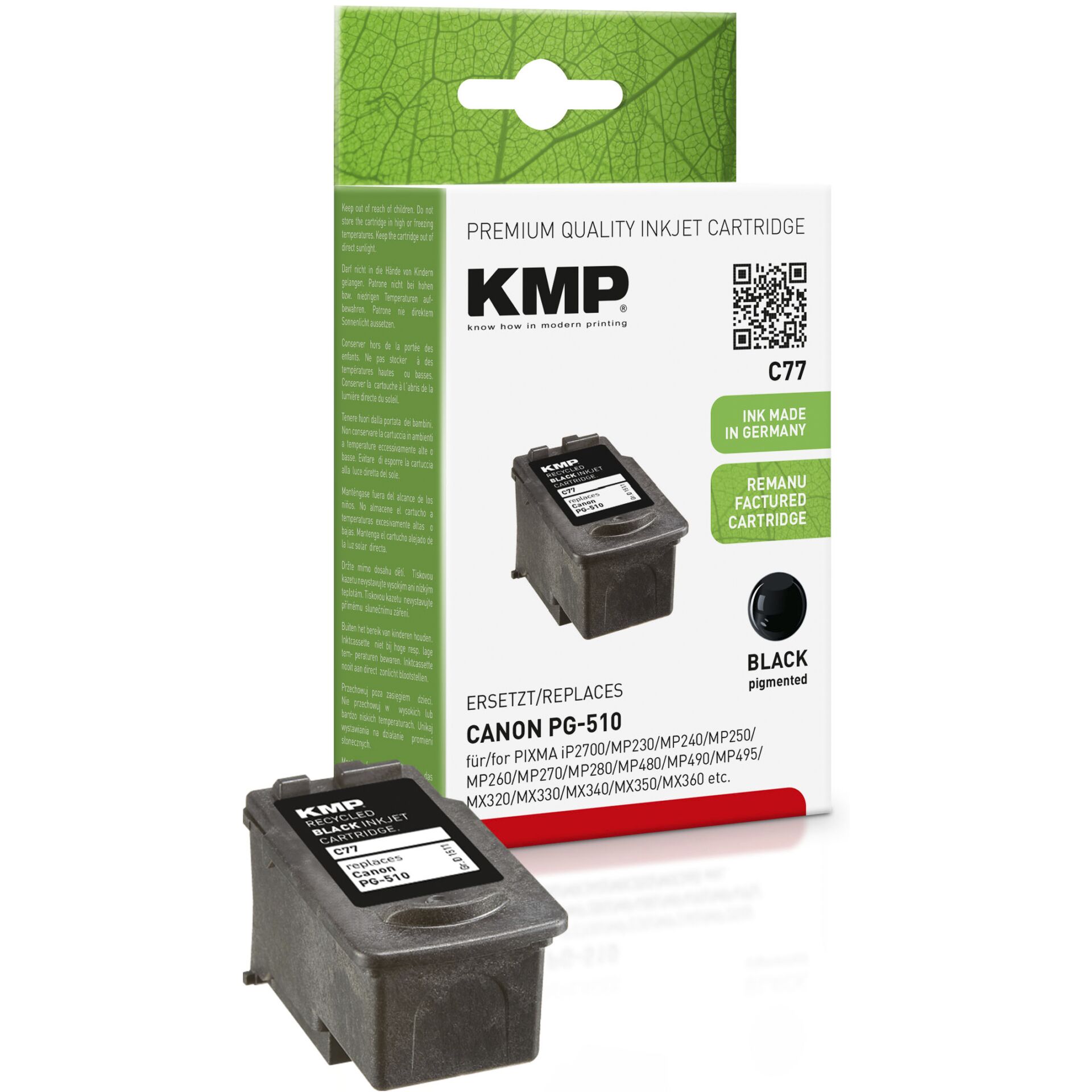 KMP C77 ink cartridge black compatible with Canon PG-510