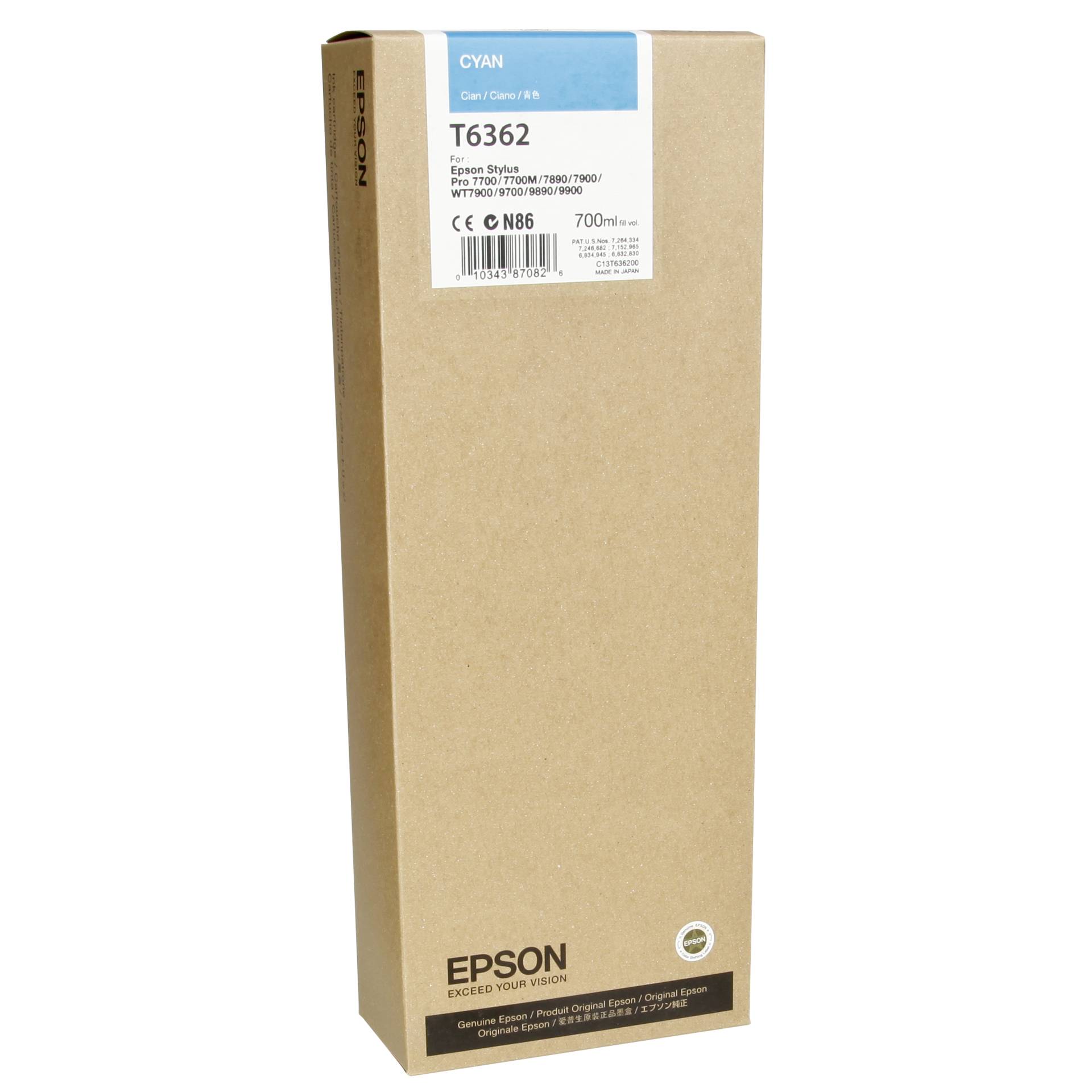 Epson ink cartridge cyan T 636 700 ml T 6362