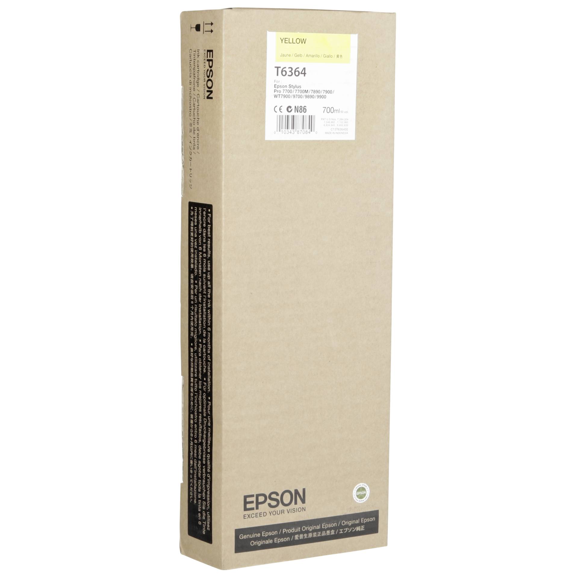 Epson ink cartridge yellow T 636 700 ml T 6364