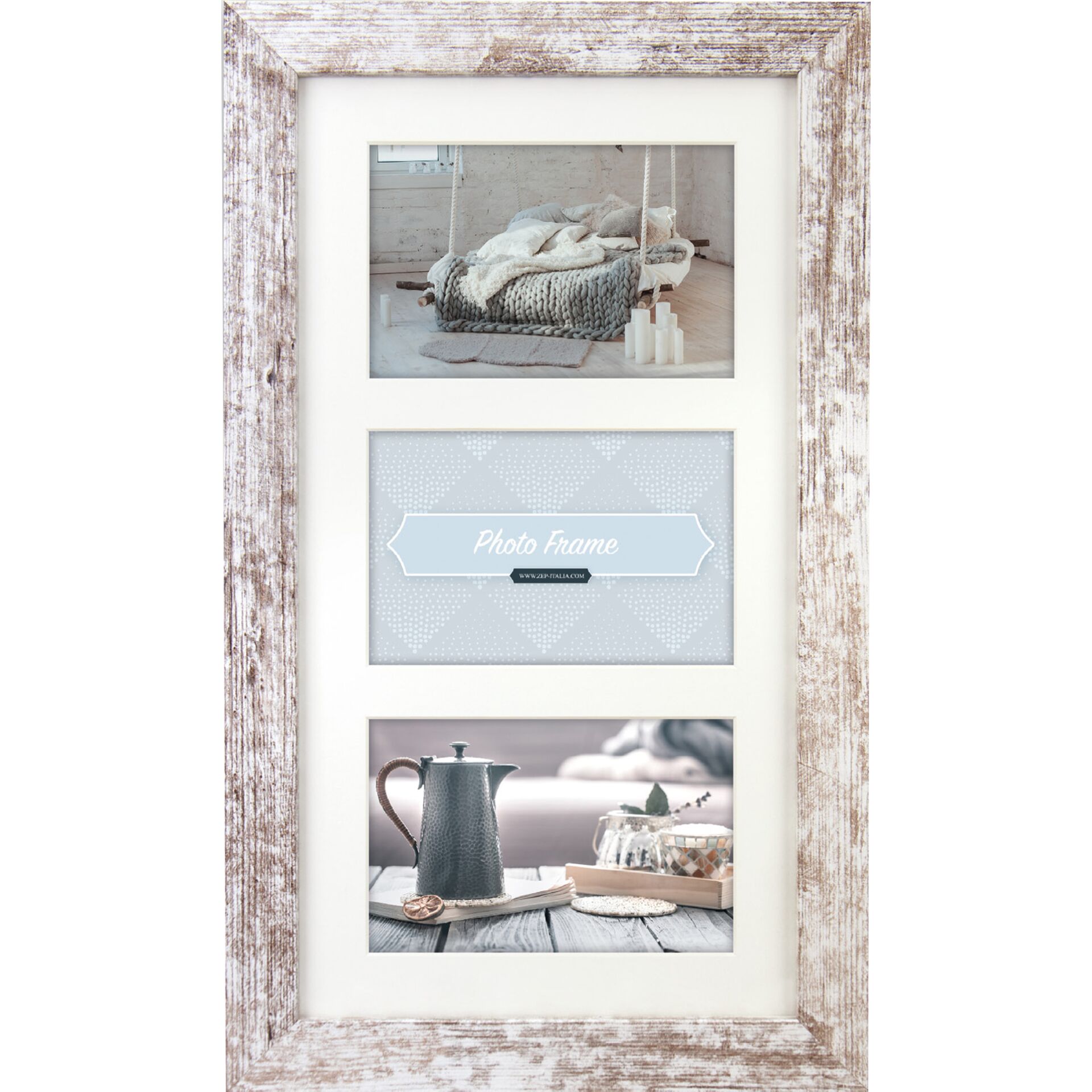 ZEP Nelson 6 3x13x18 Wood Frame 3Q white/brown V23136