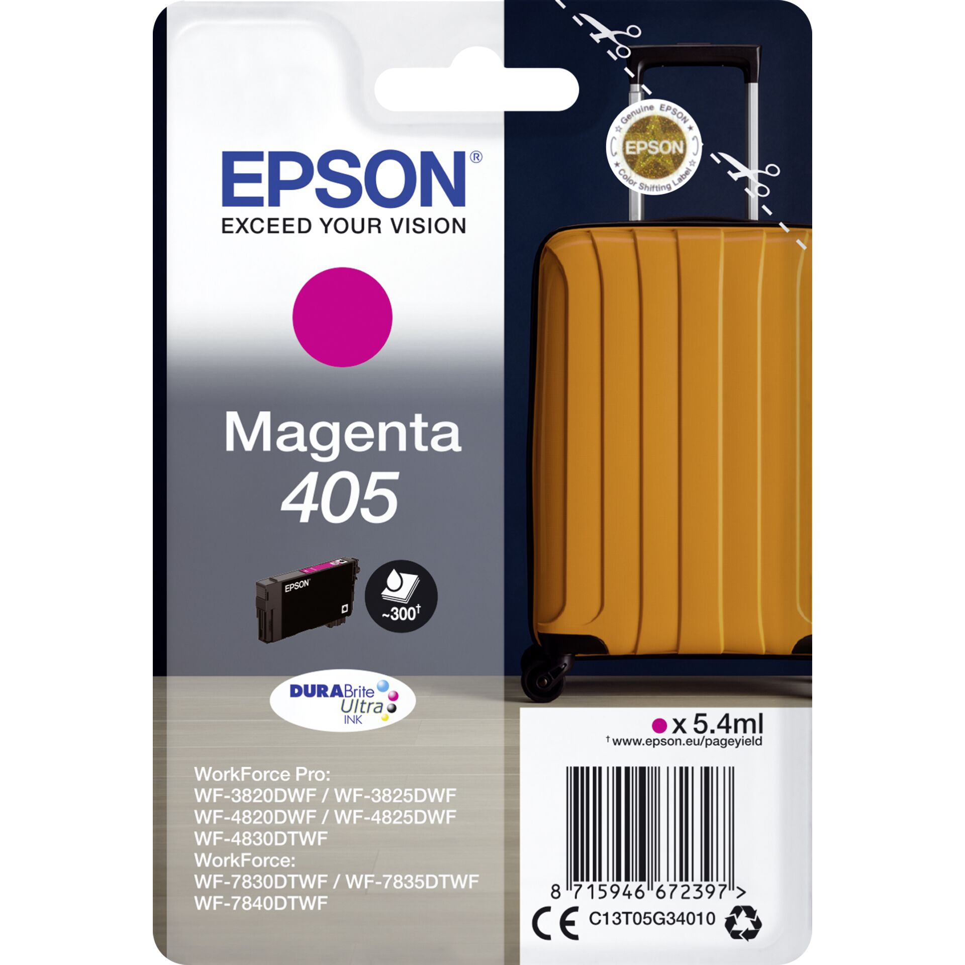 Epson ink cartridge magenta DURABrite Ultra Ink 405 T 05G3