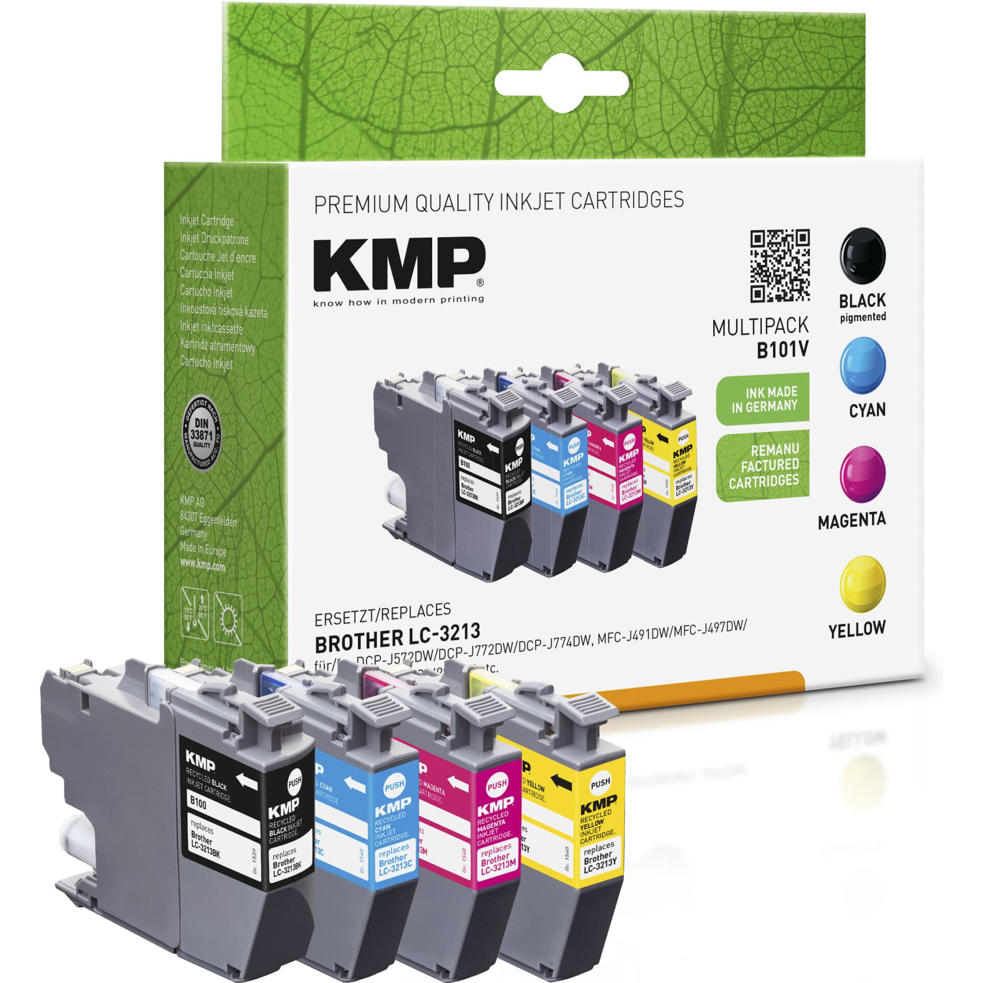 KMP B101V Promo Pack Bk/C/M/Y compatible with Brother LC-3213