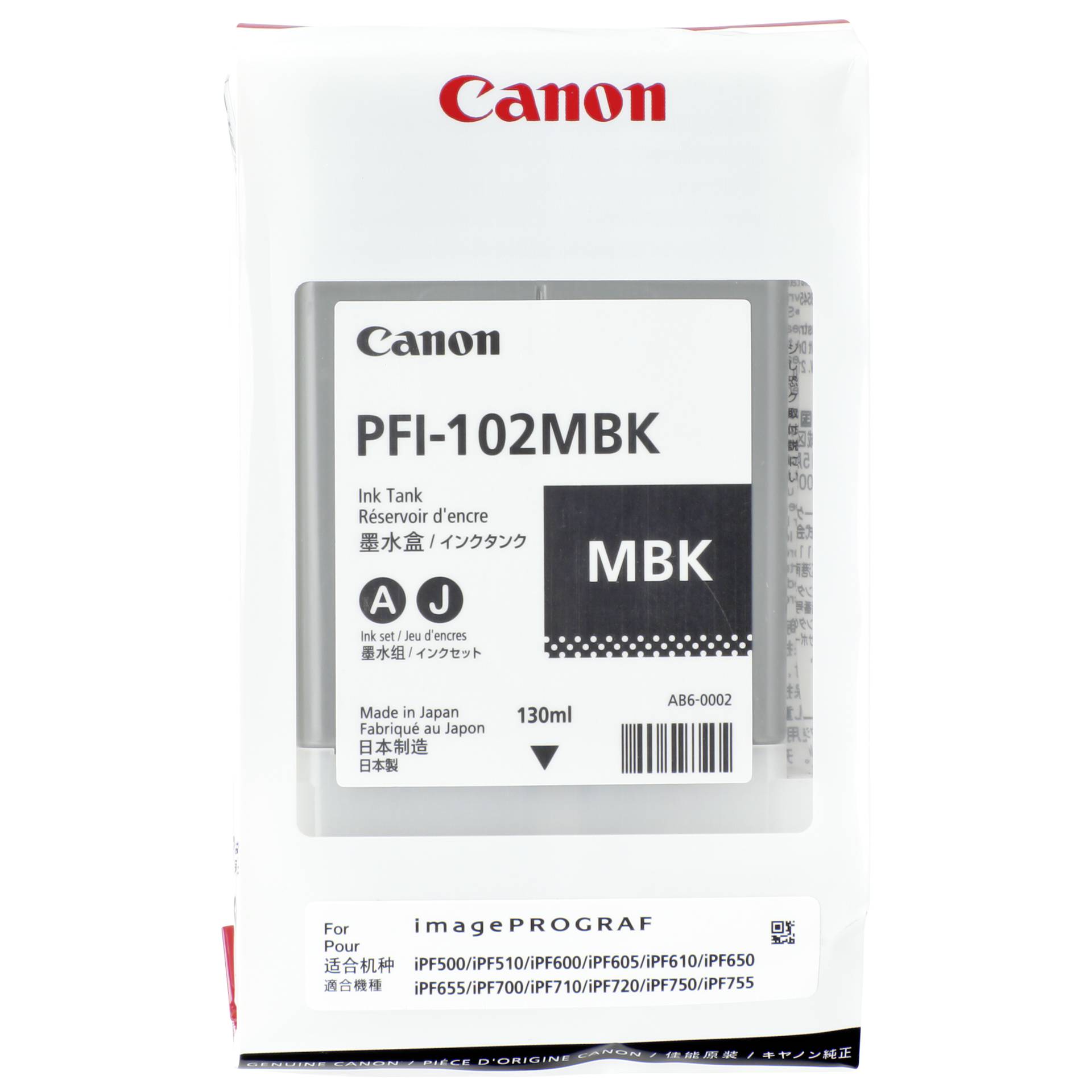 Canon PFI-102 MBK ink matt black