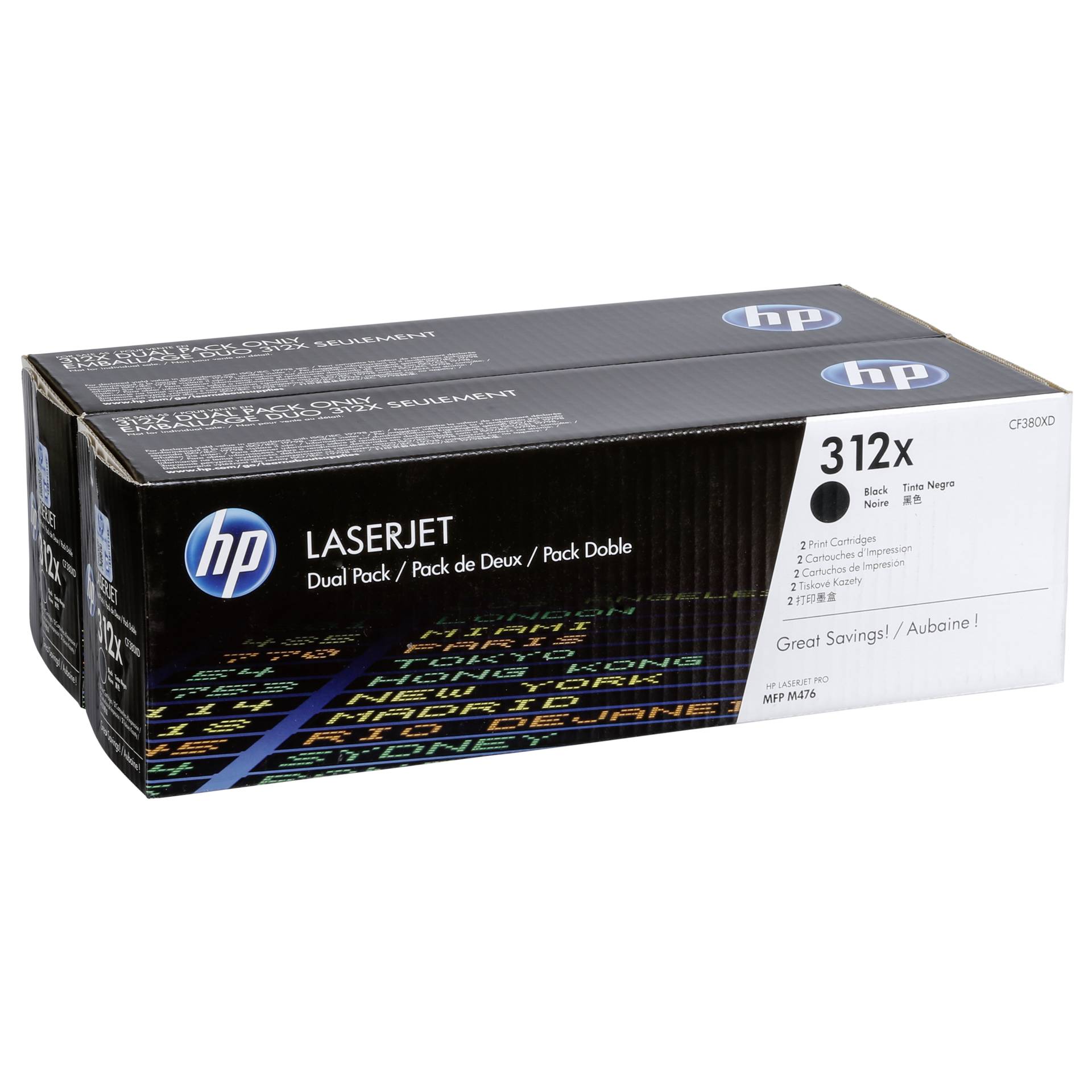 HP Toner CF 380 XD black No. 312 X Twin Pack