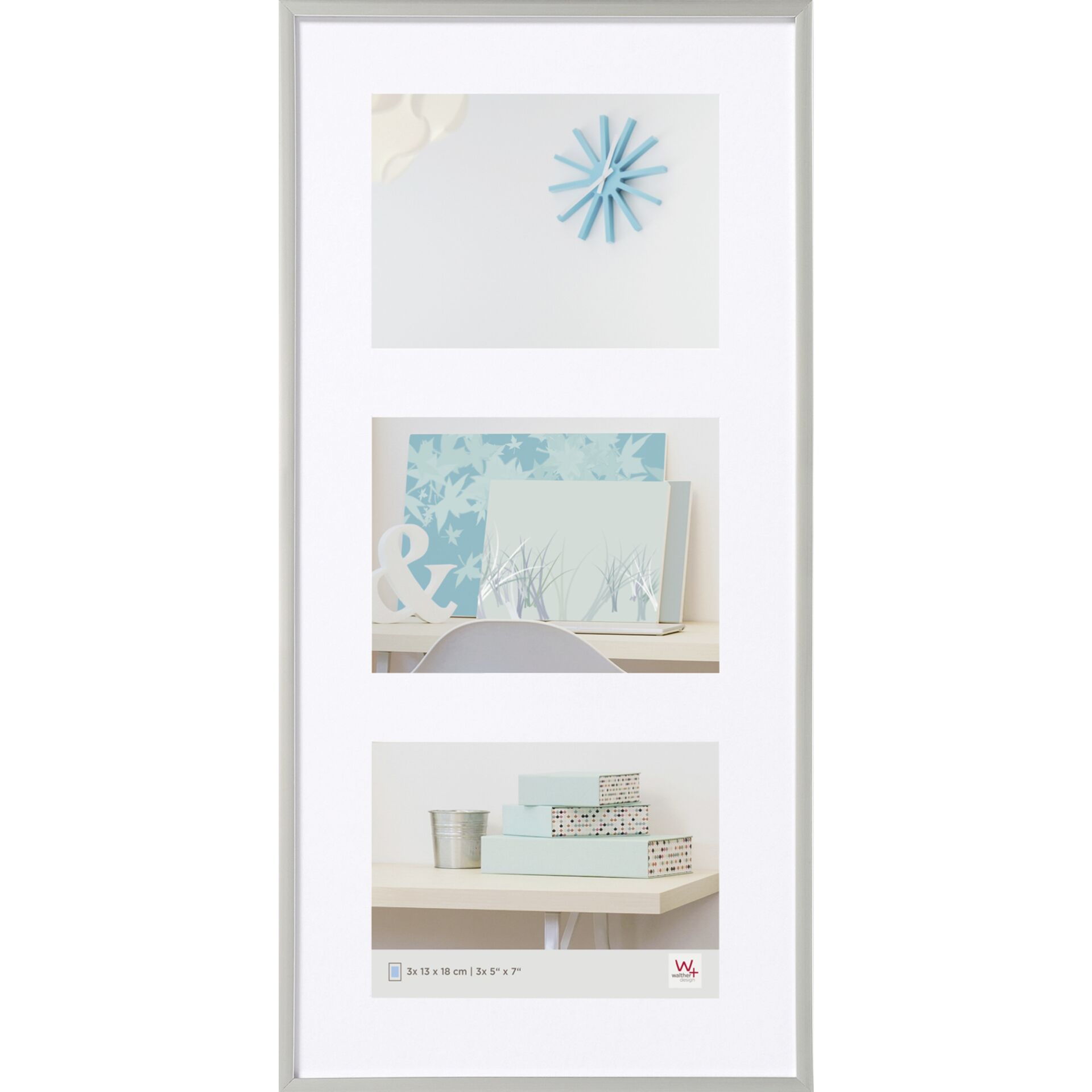 Walther New Lifestyle 3x13x18 Resin Gallery silver KV338S