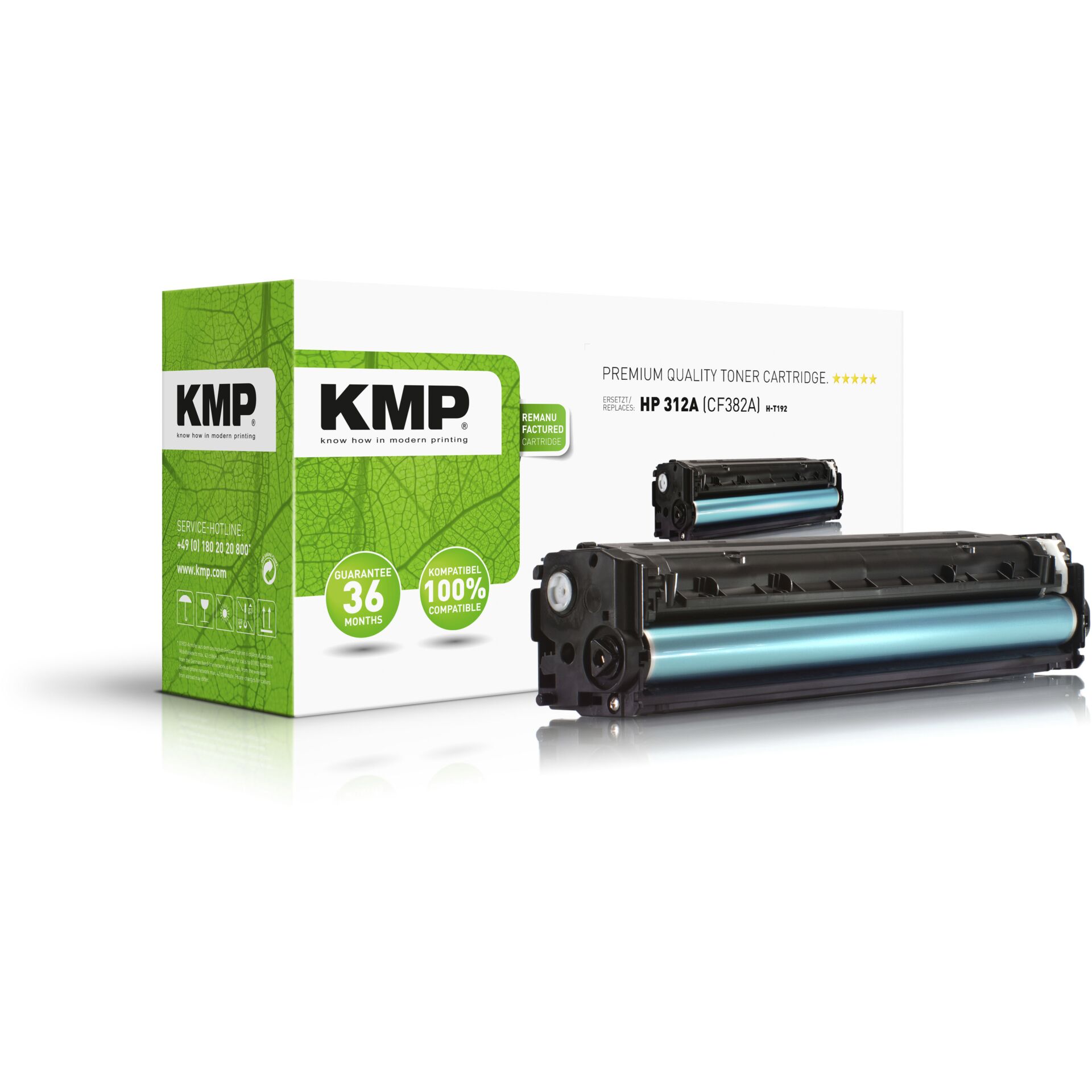 KMP H-T192 Toner yellow compatible with HP CF 382 A