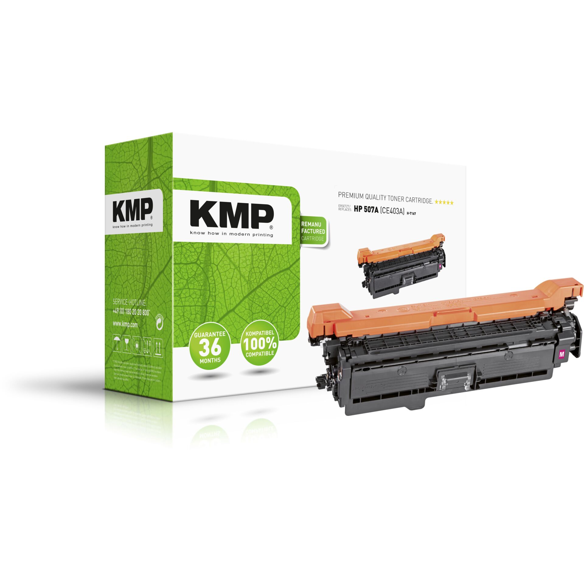 KMP H-T167 Toner magenta compatible with HP CE 403 A