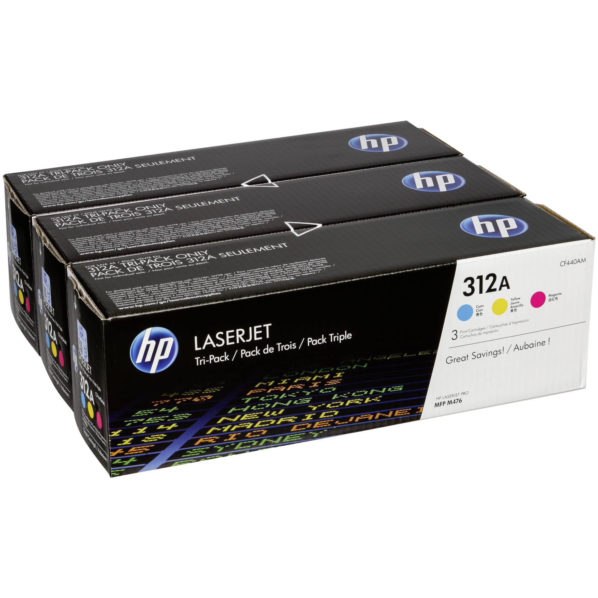 HP Toner Multi Pack CF 440 AM C/M/Y No. 312 A
