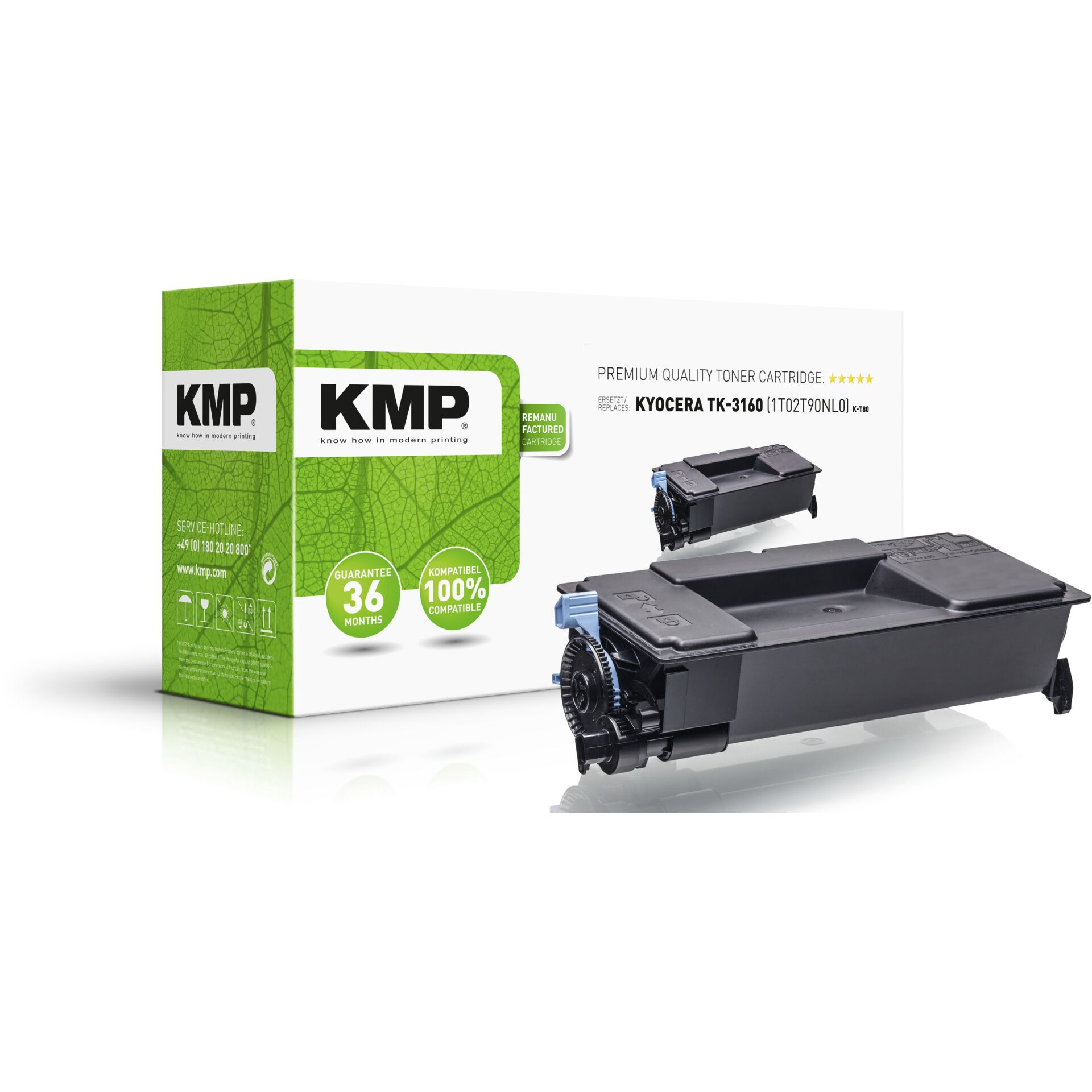 KMP K-T80 Toner black compatible with Kyocera TK-3160