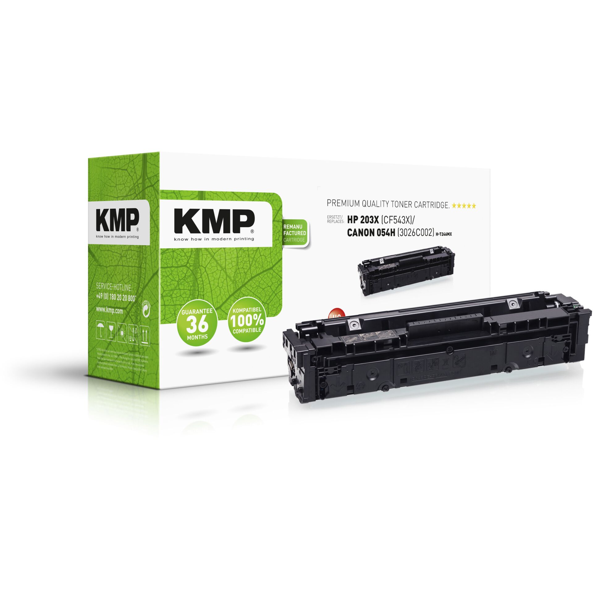 KMP H-T246MX Toner magenta compatible with HP CF 543 X