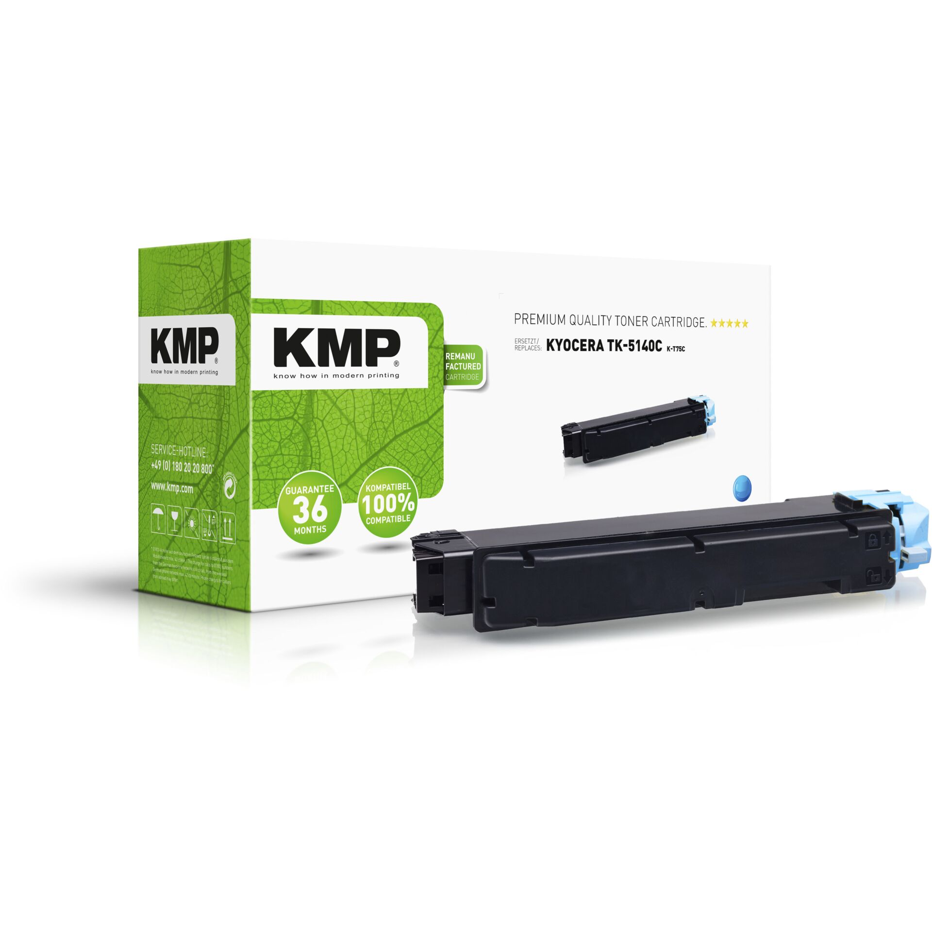 KMP K-T75 C Toner cyan compatible w. Kyocera TK-5140 C