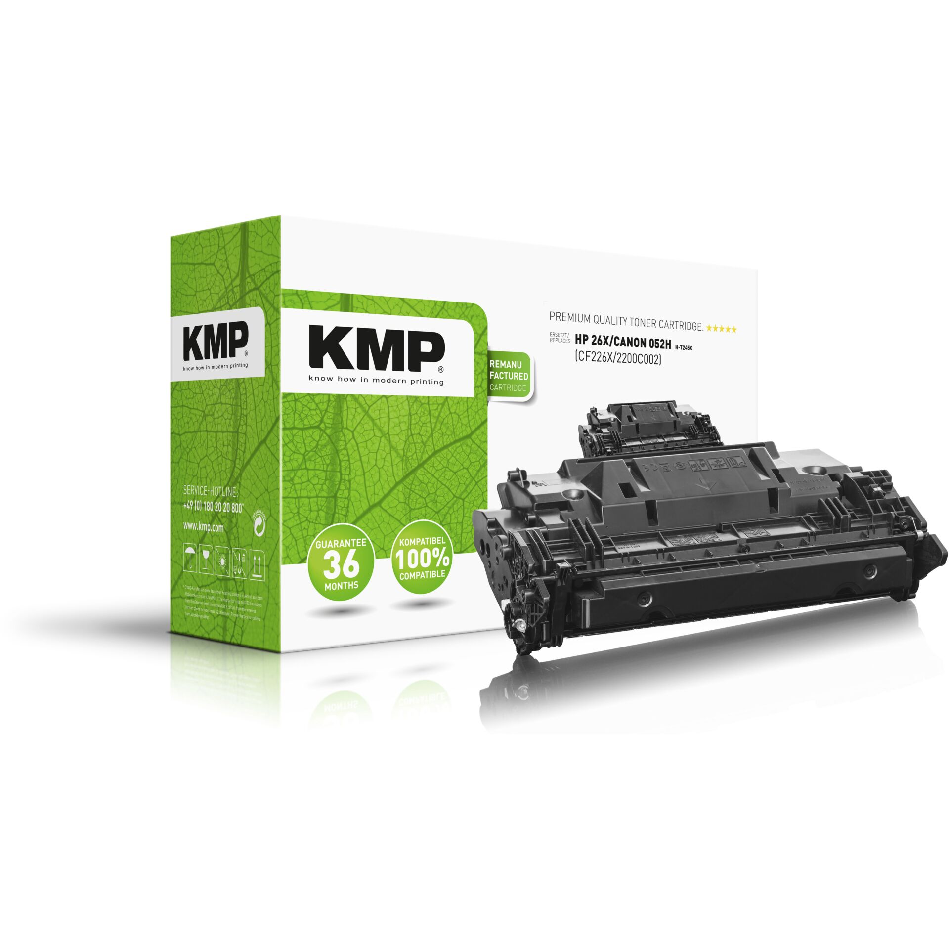 KMP H-T245X Toner black comp. w. HP CF 226 X/Canon 052 H