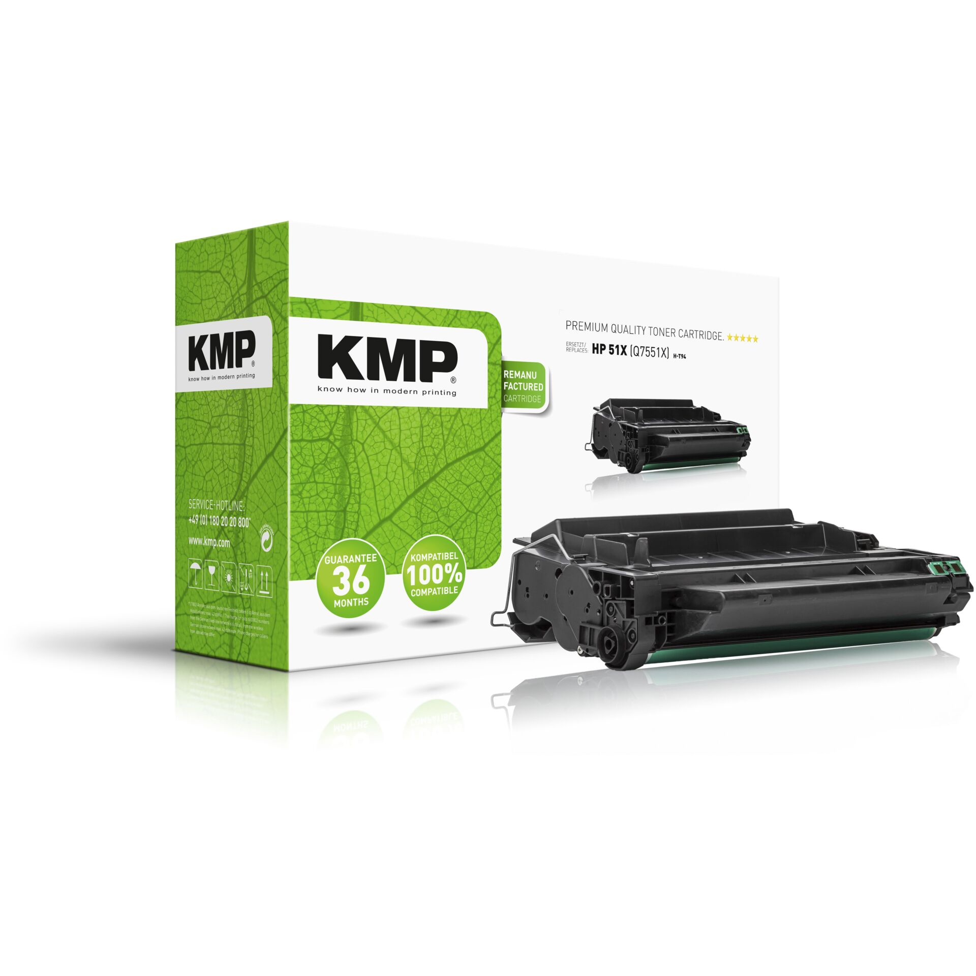 KMP H-T94 Toner black compatible with HP Q 7551 X