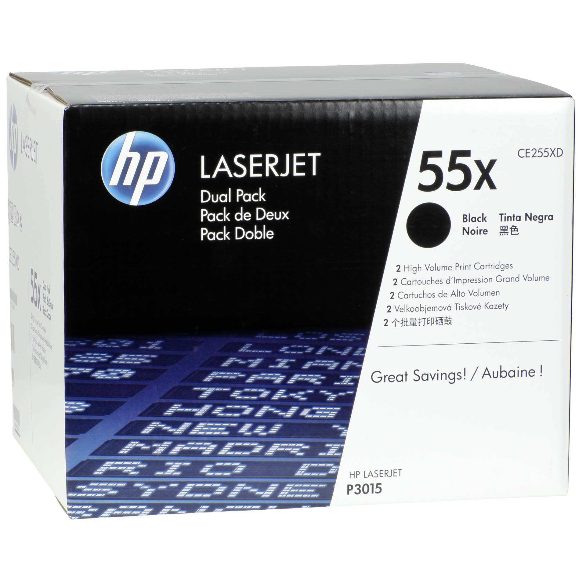 HP Toner CE 255 XD Twin Pack black No. 55 X