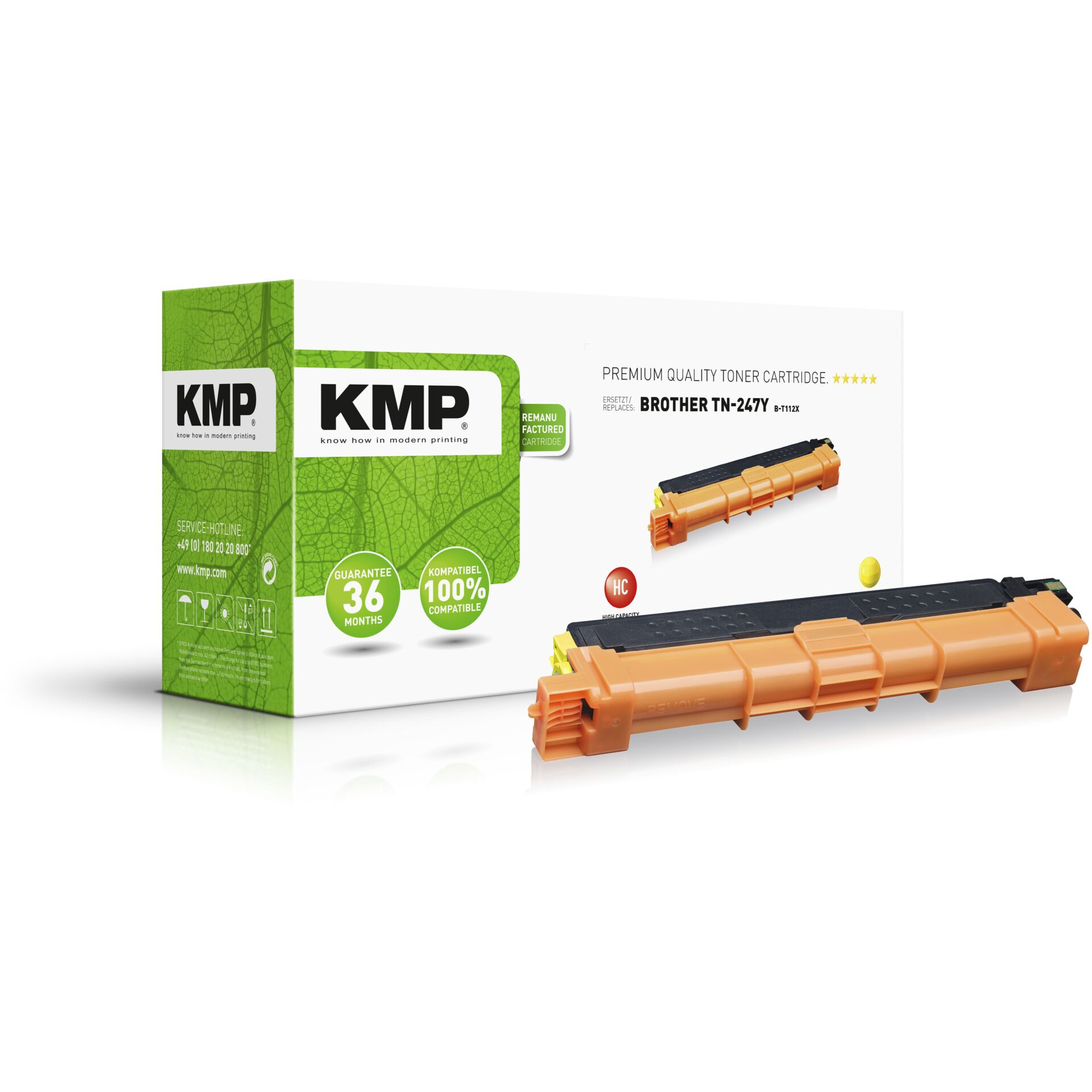 KMP B-T112X Toner yellow compatible with Brother TN-247 Y