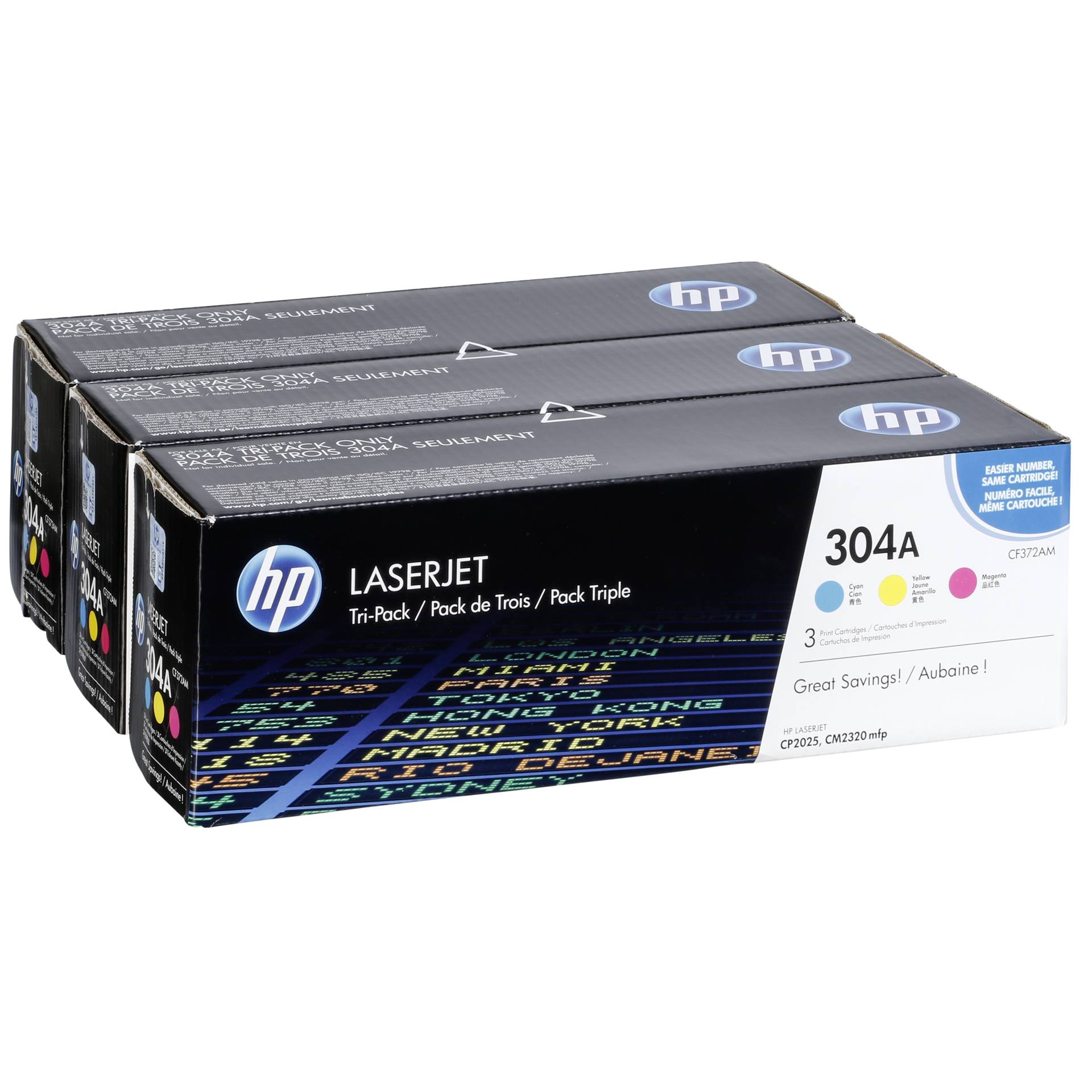 HP Toner Multi Pack CF 372 AM C/M/Y No. 304 A