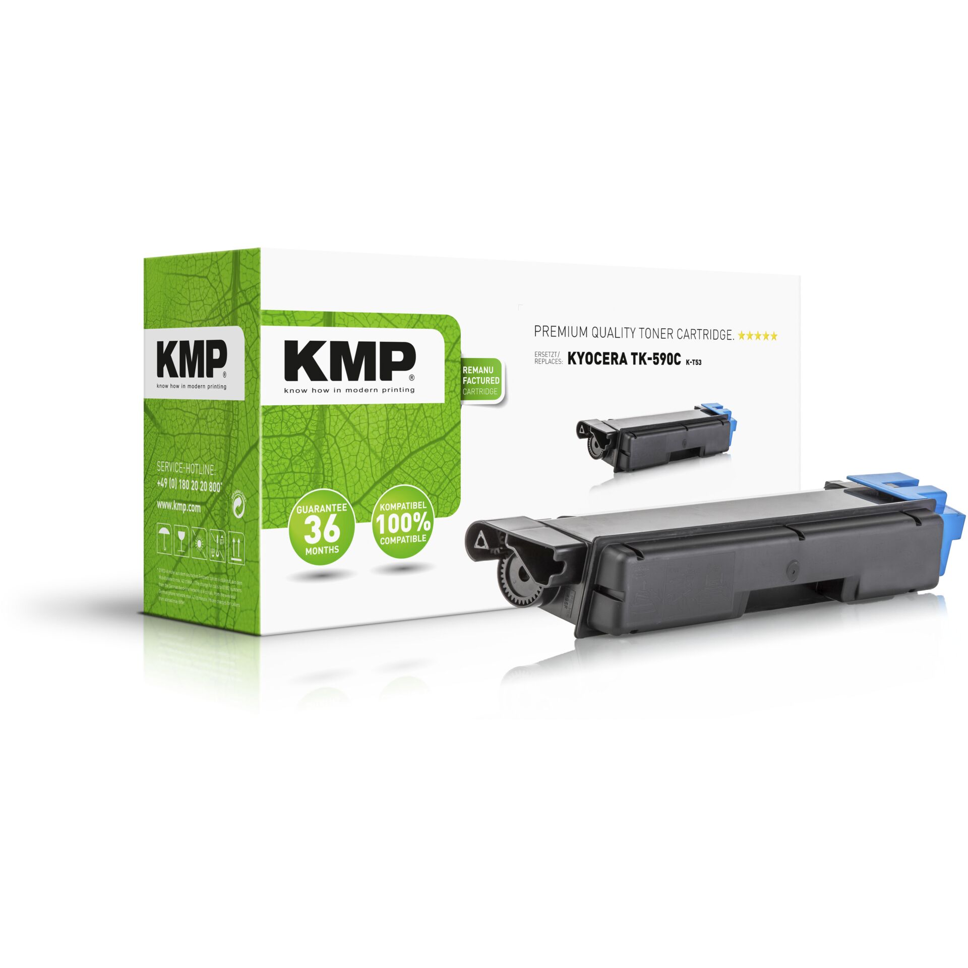 KMP K-T53 Toner cyan compatible with Kyocera TK-590 C