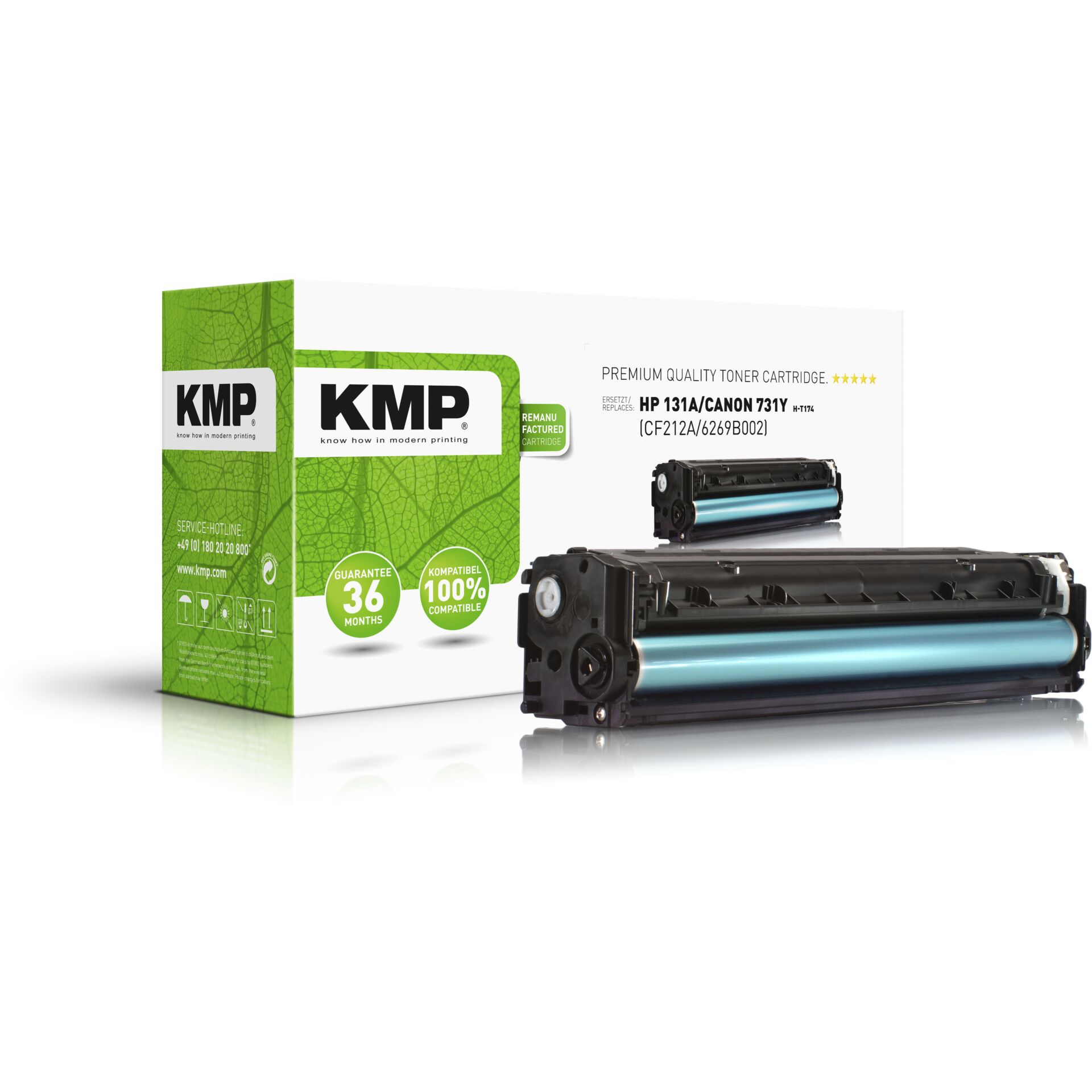 KMP H-T174 Toner yellow compatible with HP CF 212 A