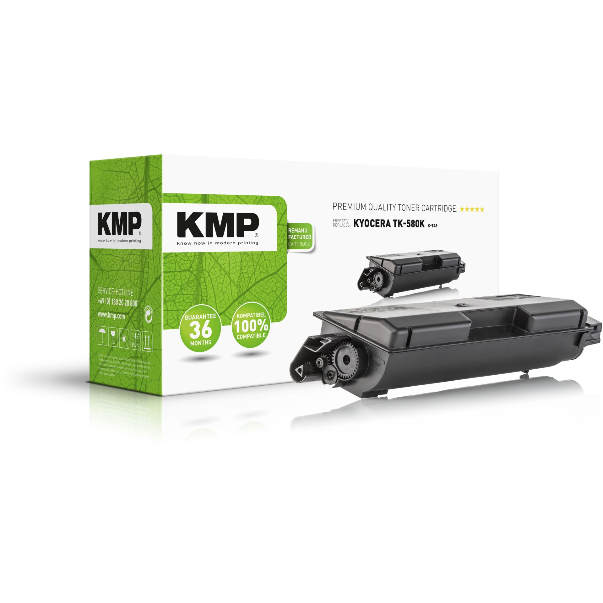 KMP K-T48 Toner black compatible with Kyocera TK-580 K