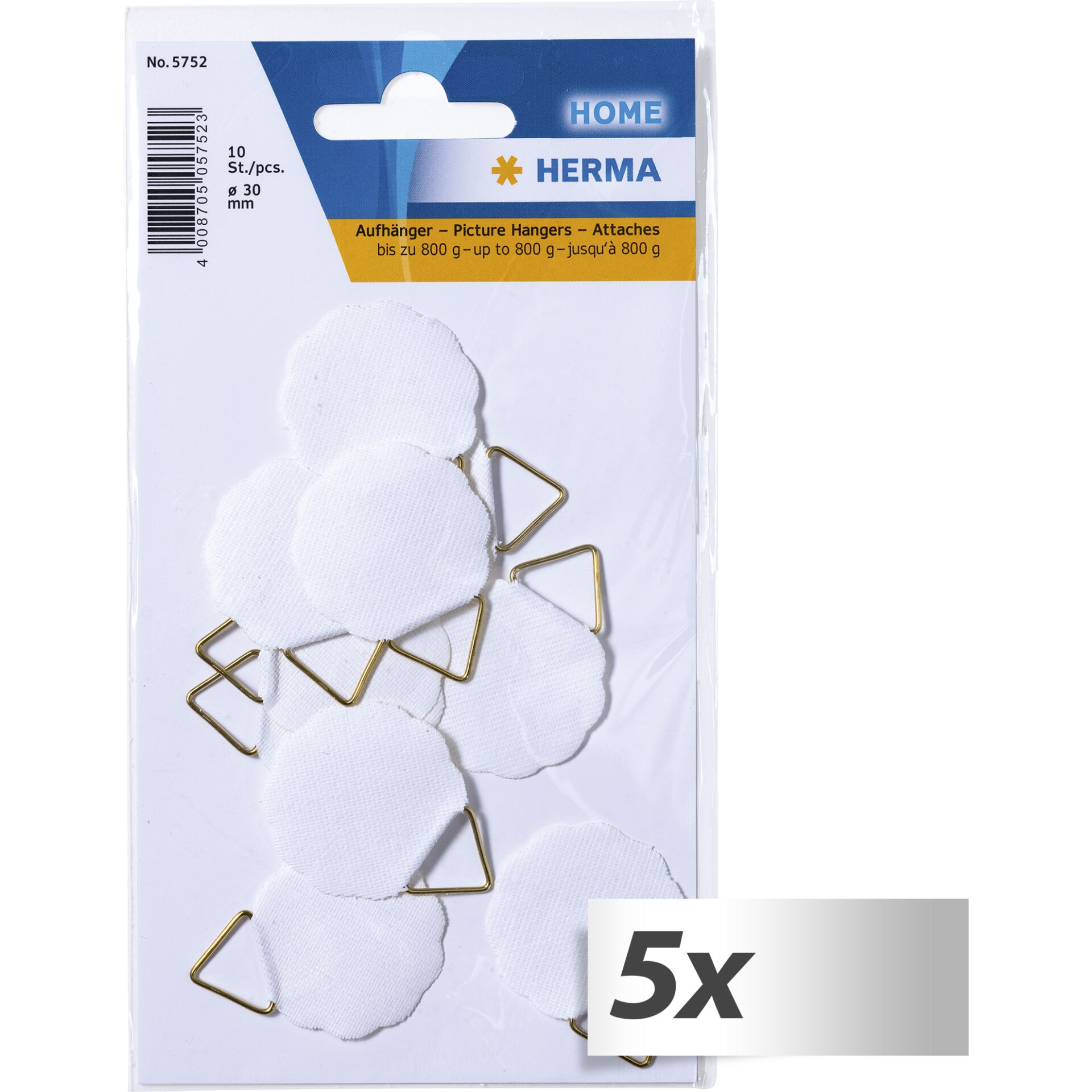 5x1 Herma Picture Hangers 30 mm water-soluble rubberised 5752