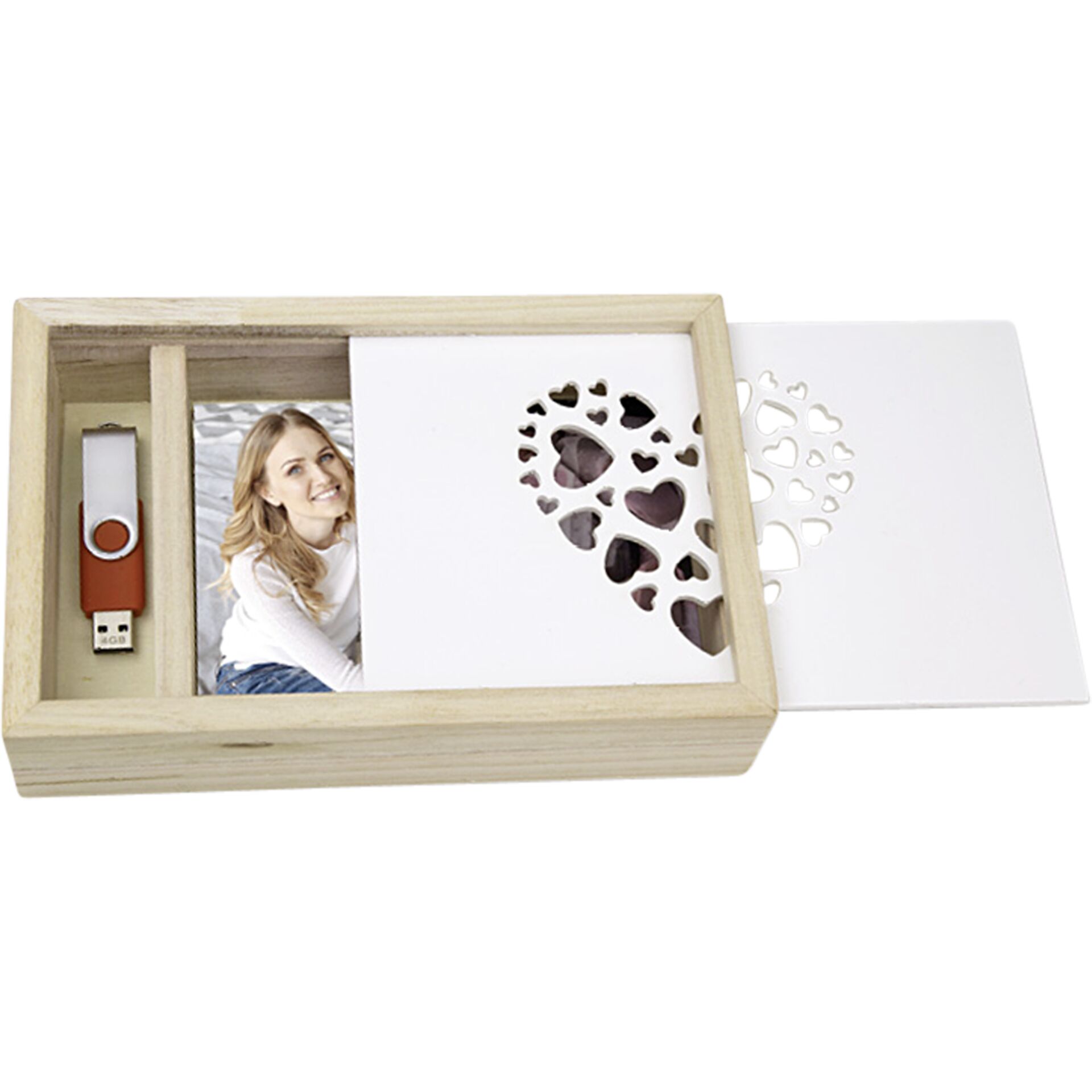 ZEP Love Box USB 13x18 Wood for Photos and Stick CZ1257