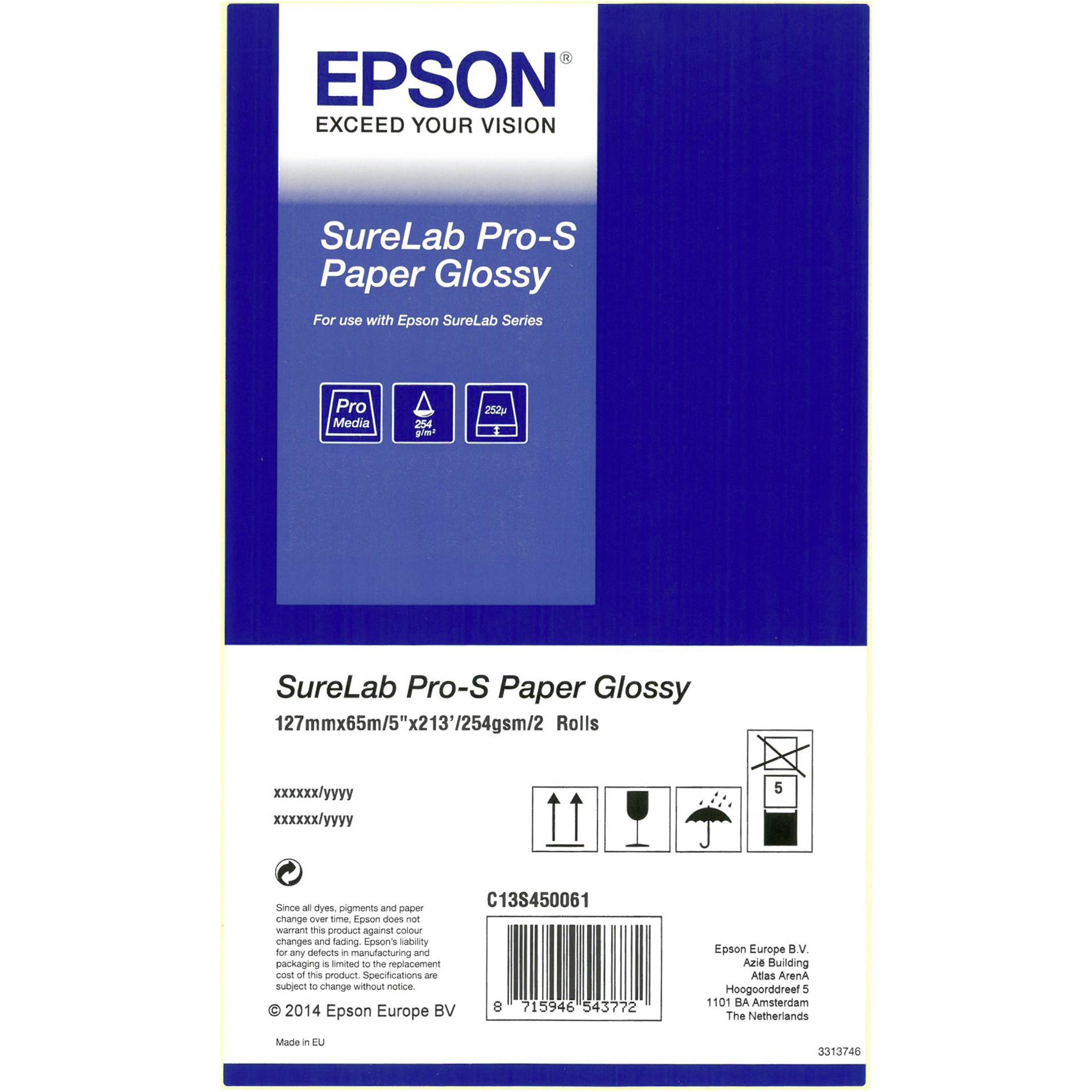1x2 Epson SureLab Pro-S Paper BP Glossy 127 mm x 65 m 254 g