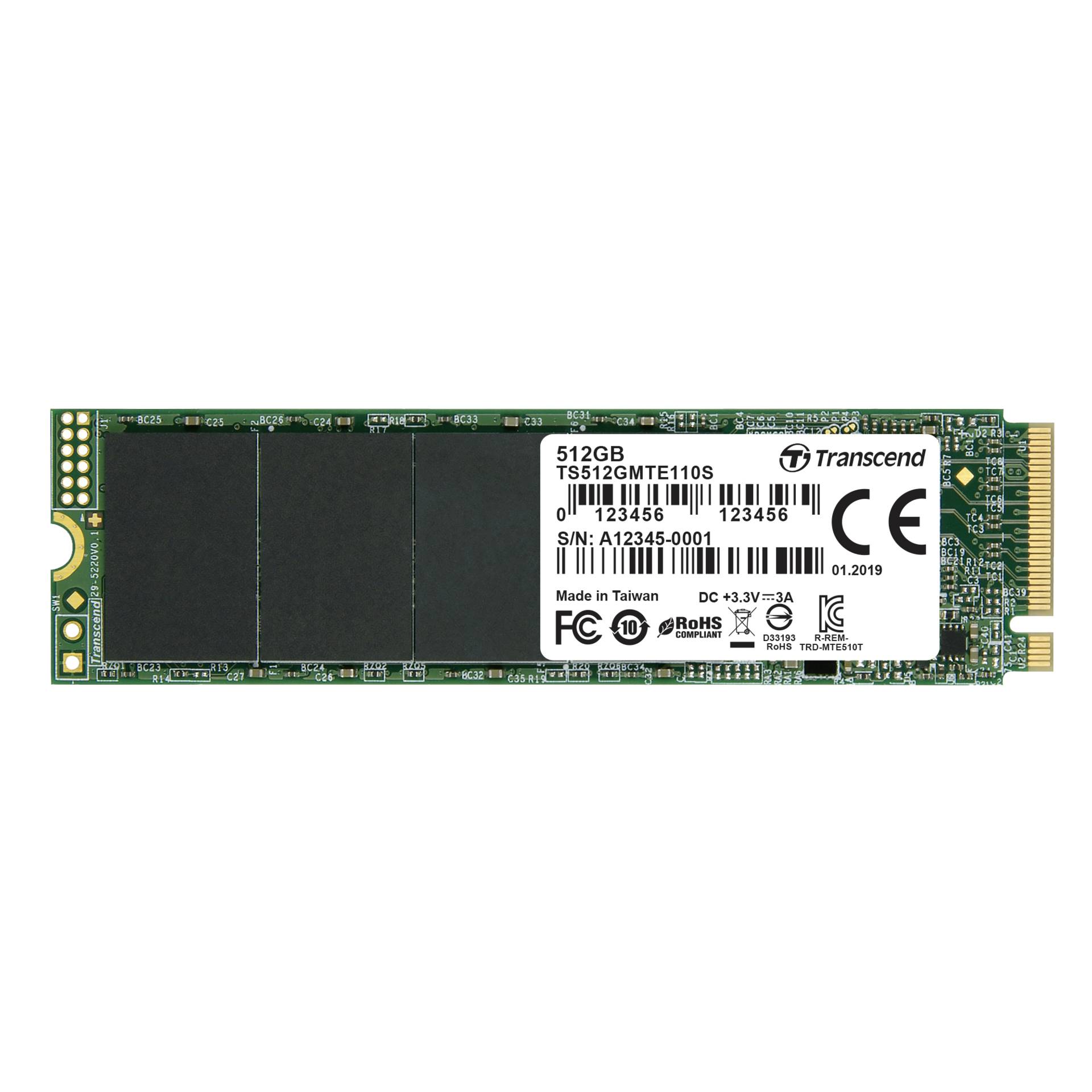 Transcend SSD MTE110S 512GB NVMe PCIe Gen3 x4