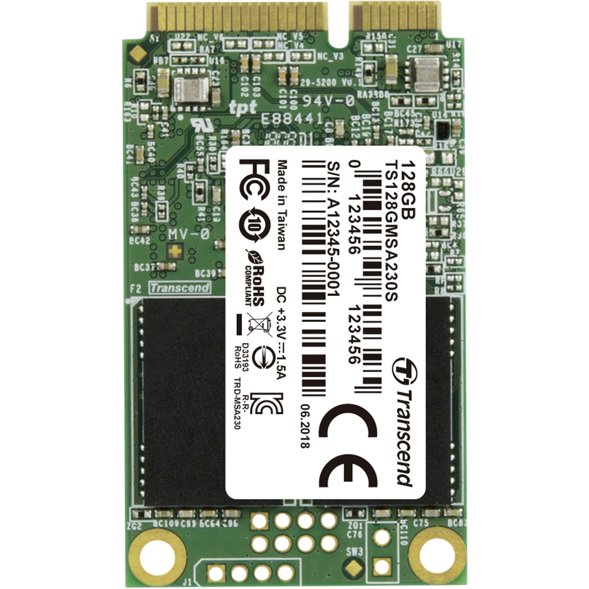 Transcend SSD MSA230S 128GB mSATA SATA III