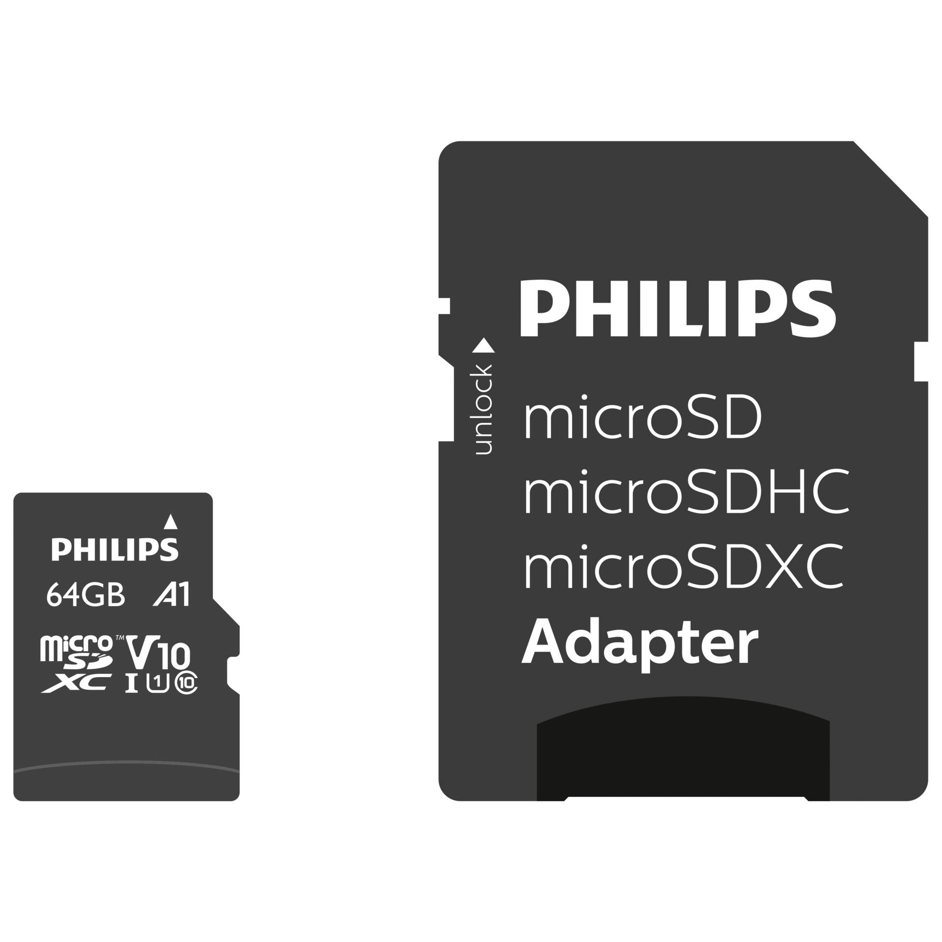 Philips MicroSDXC Card 64GB Class 10 UHS-I U1 incl. Adapter