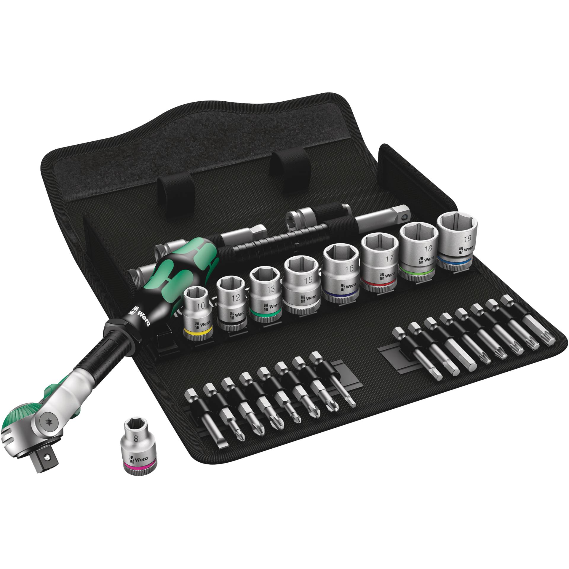 Wera 8100 SB 6 Zyklop Speed Ratchet Set 3/8 Drive metric