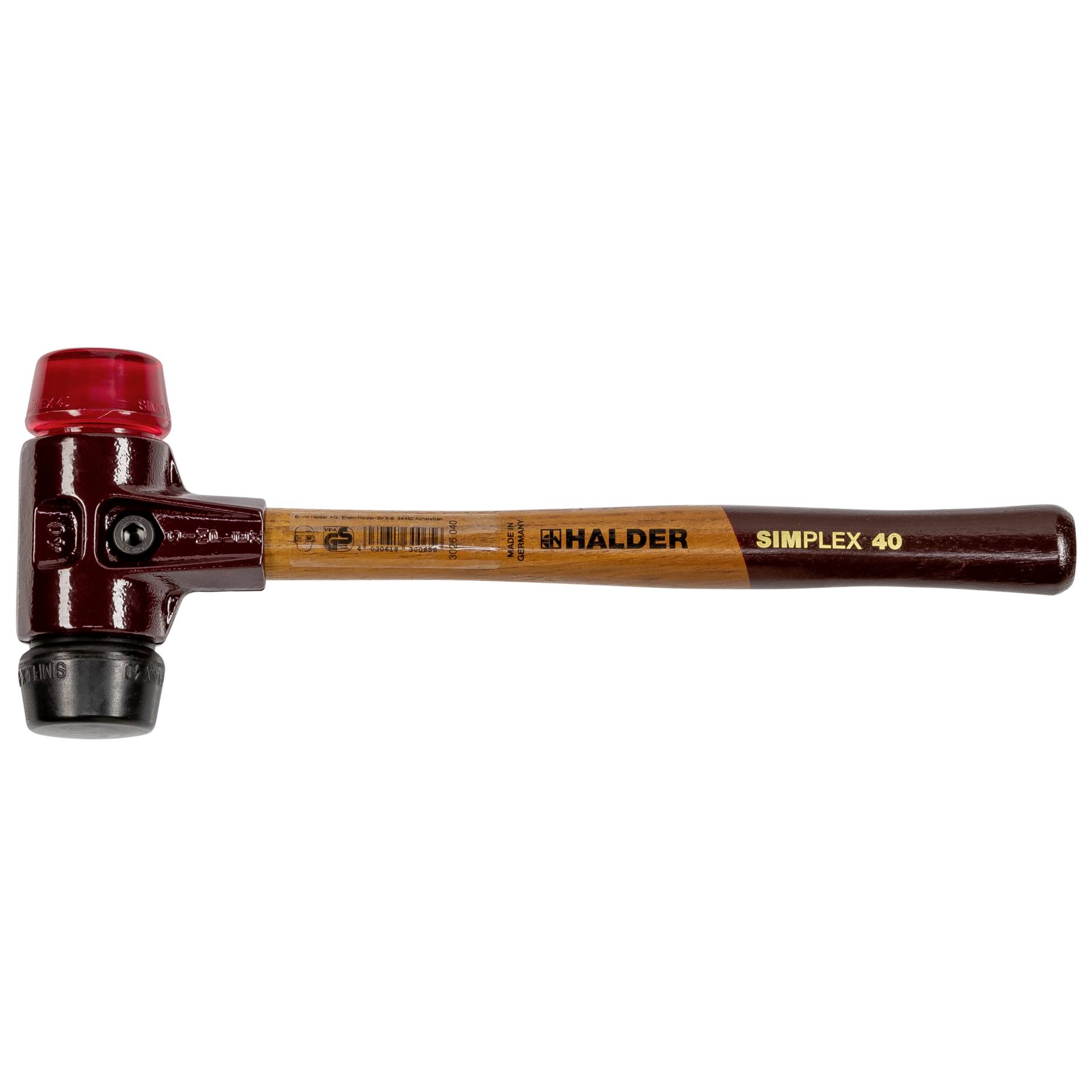 Halder SIMPLEX soft-face mallet 40 comp. rubber/plast. TE SIMPLE