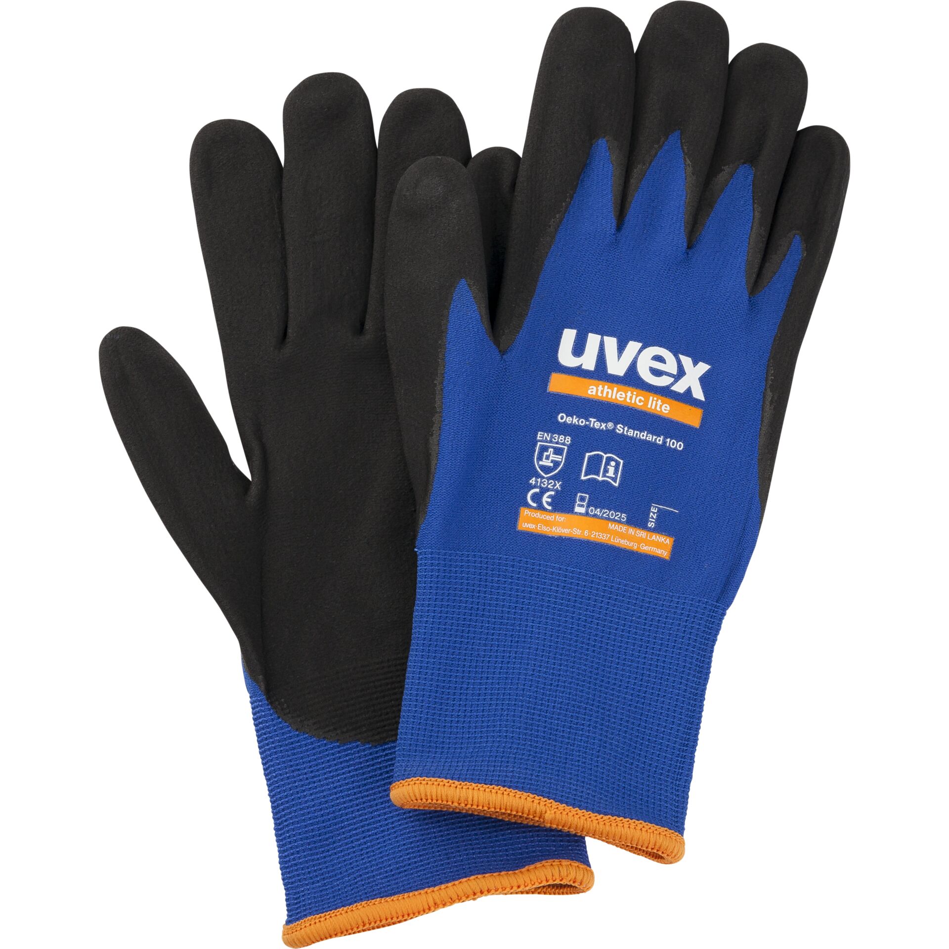 uvex athletic lite assembly glove size 10