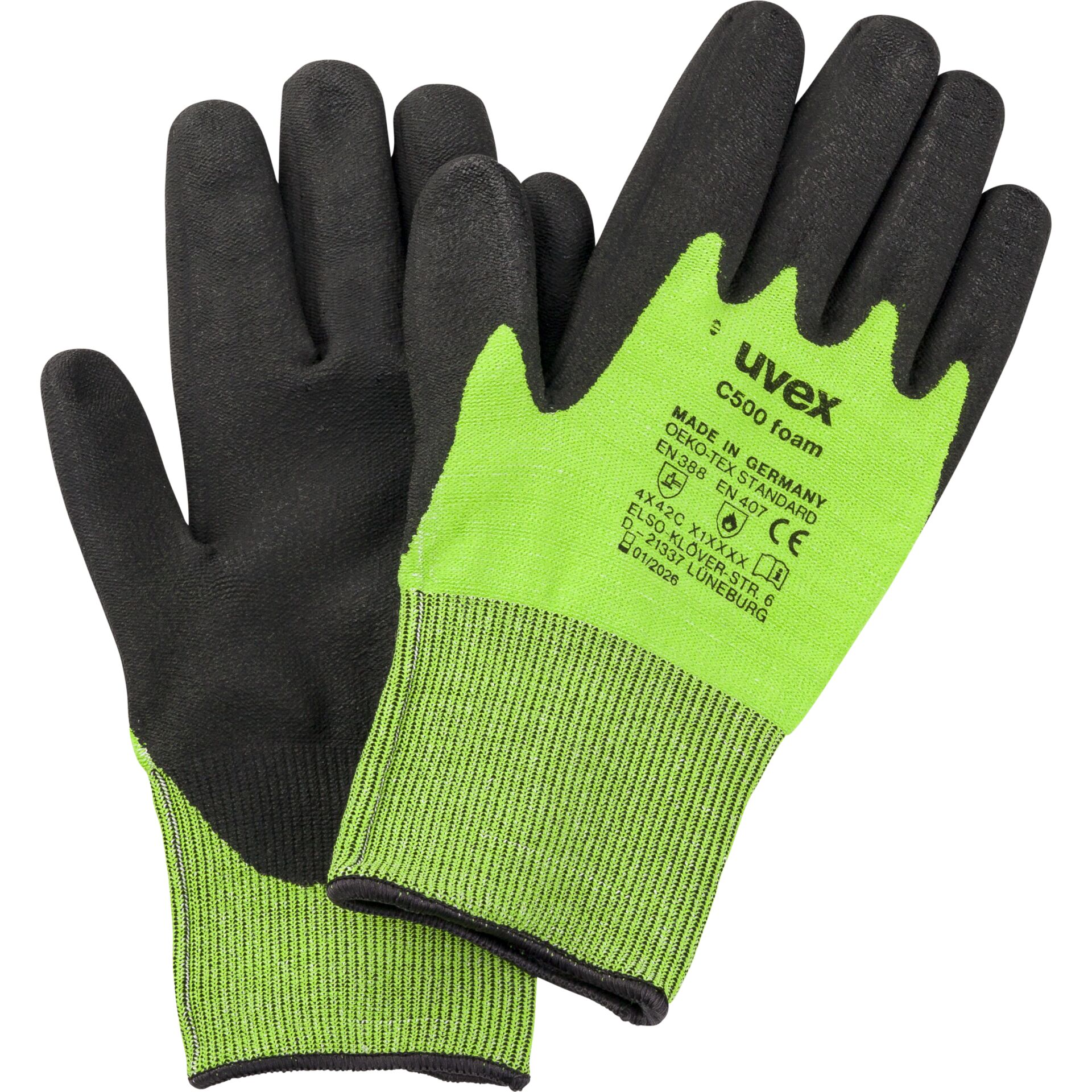 uvex C500 foam cut protection glove size 10