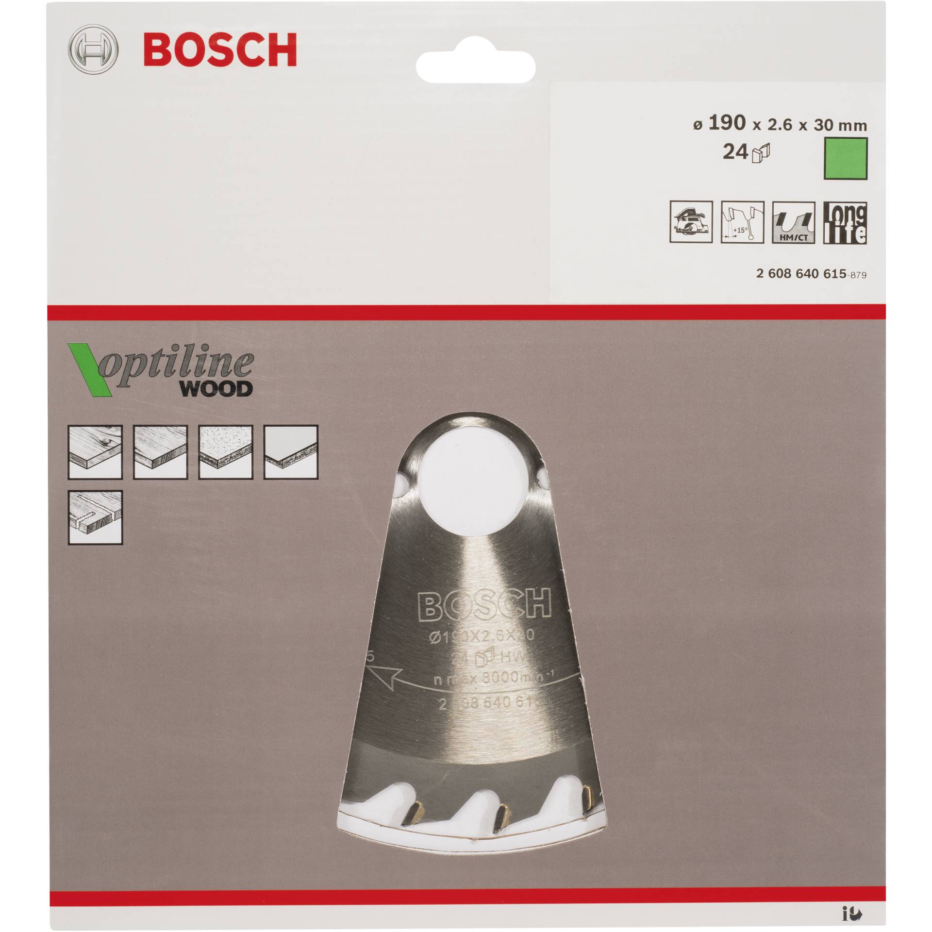 Bosch Circ. Saw Blade OP WO H 190x30-24