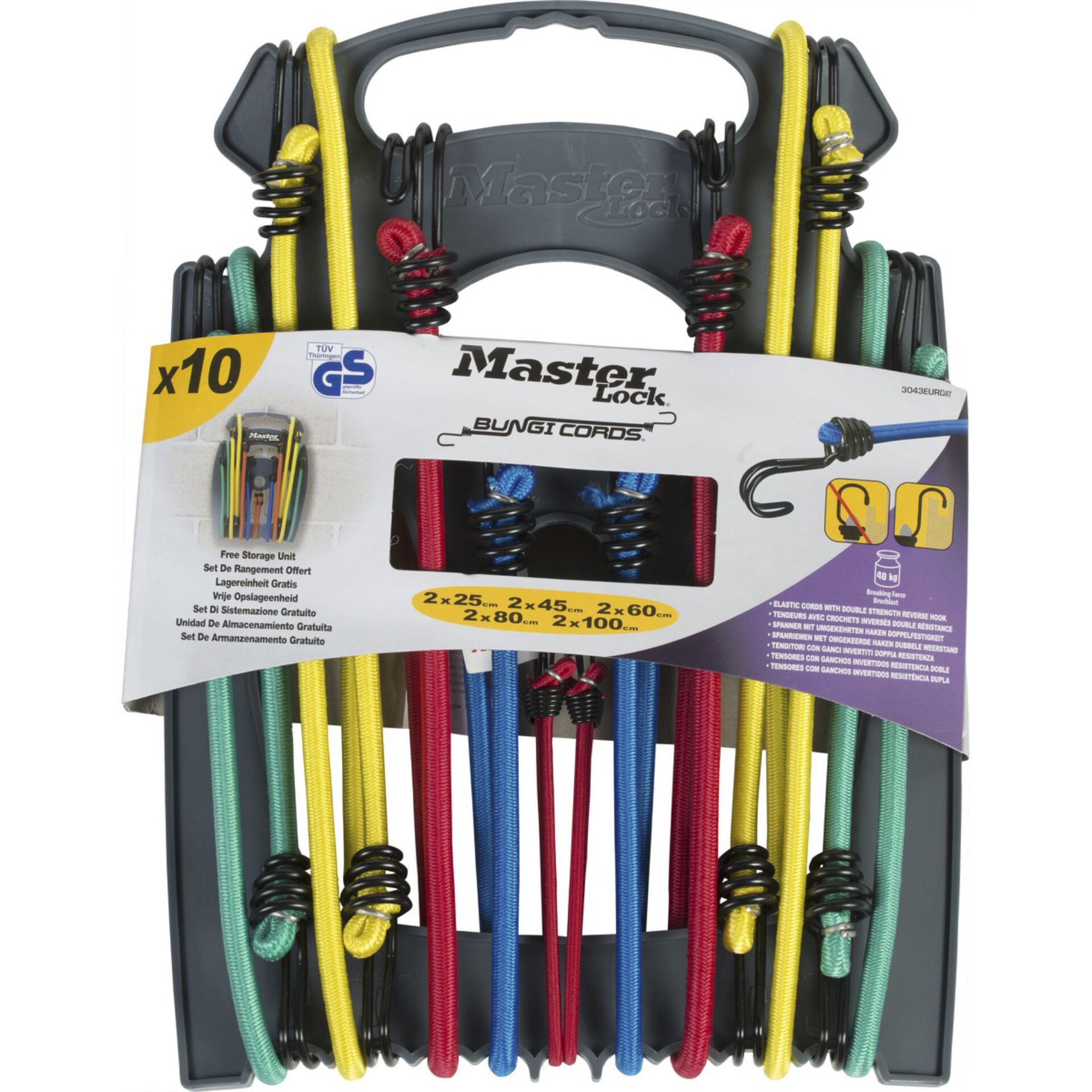 10x1 Master Lock Twin Wire Elastic Cords 3043EURDAT
