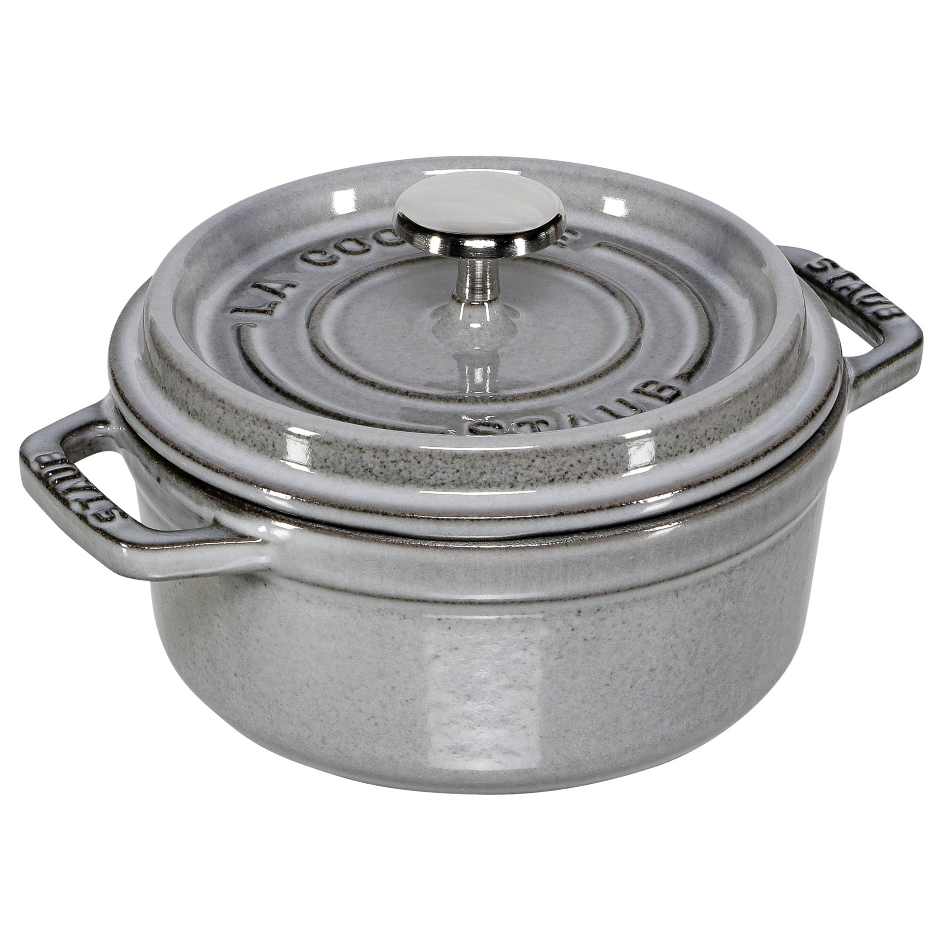 Staub Cocotte 12cm round Graphite Grey, Cast Iron