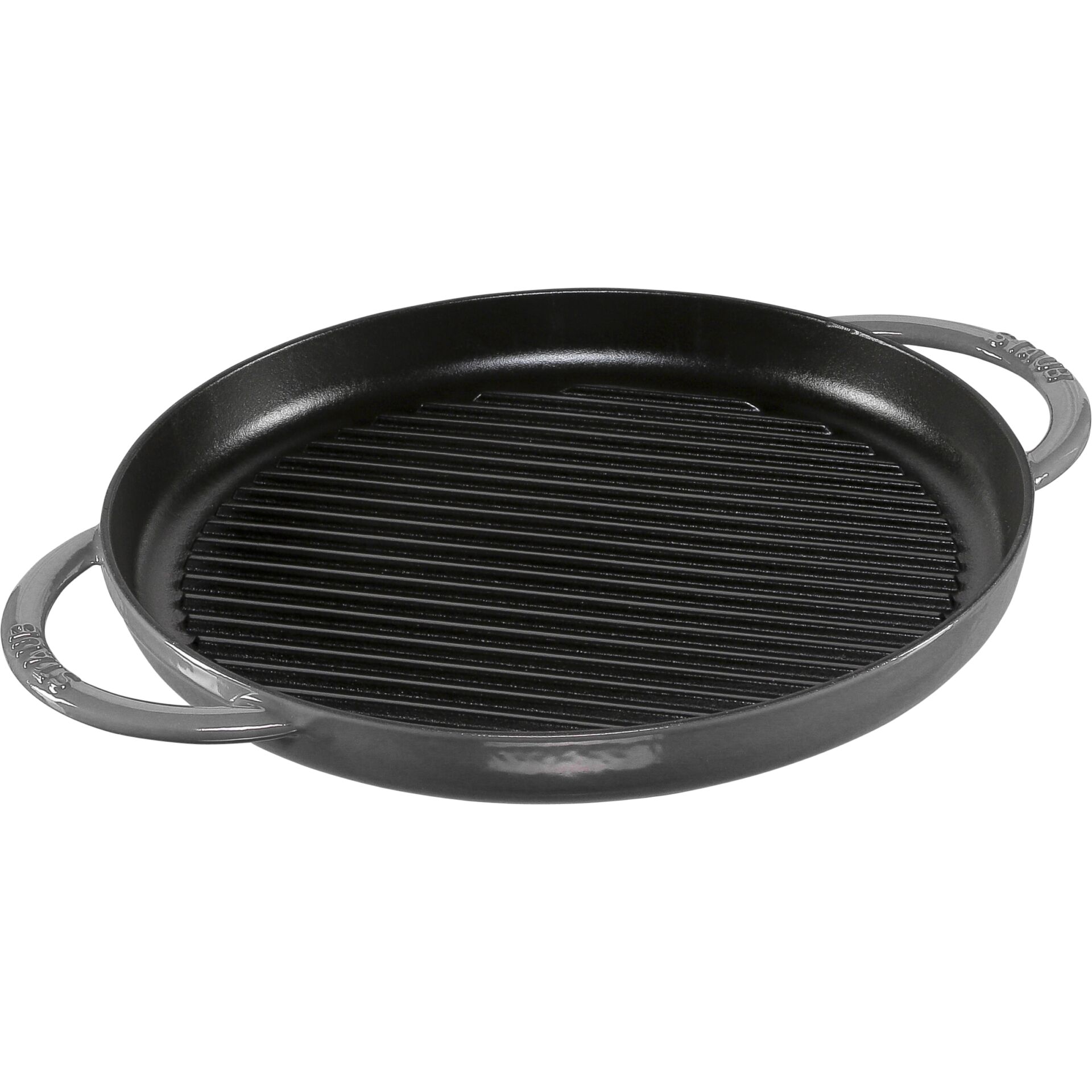 Staub Grill Pan induction round 30cm Graphite Grey