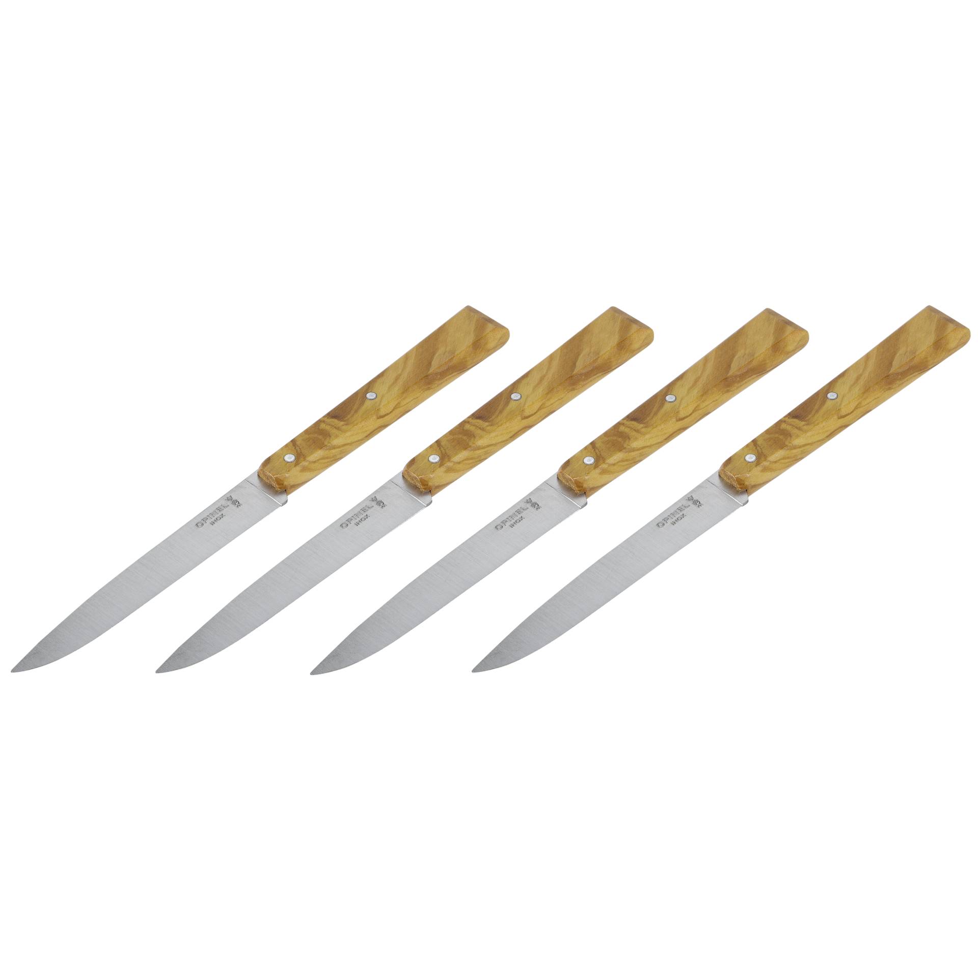 Opinel Set of 4 table knives Bon Appetit South Olive Wood No 125